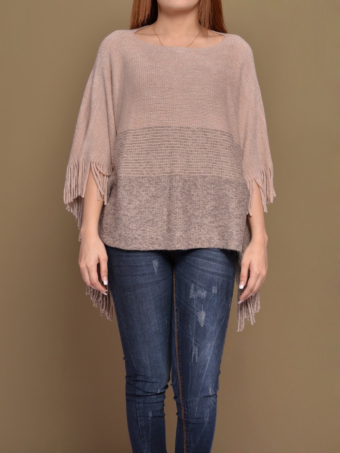 Woolen Shimmer Poncho