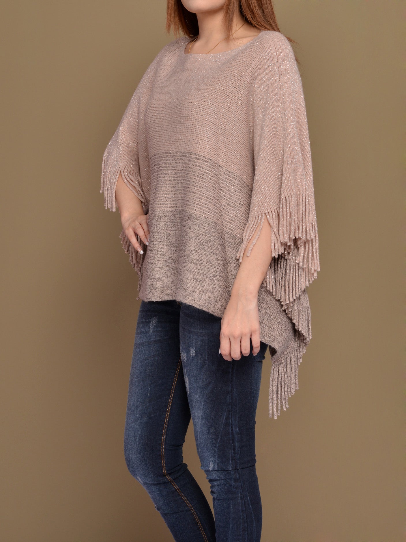 Woolen Shimmer Poncho
