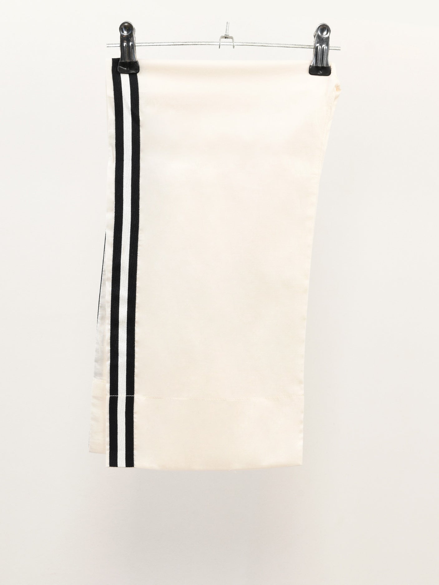 Striped Cambric Pants - White