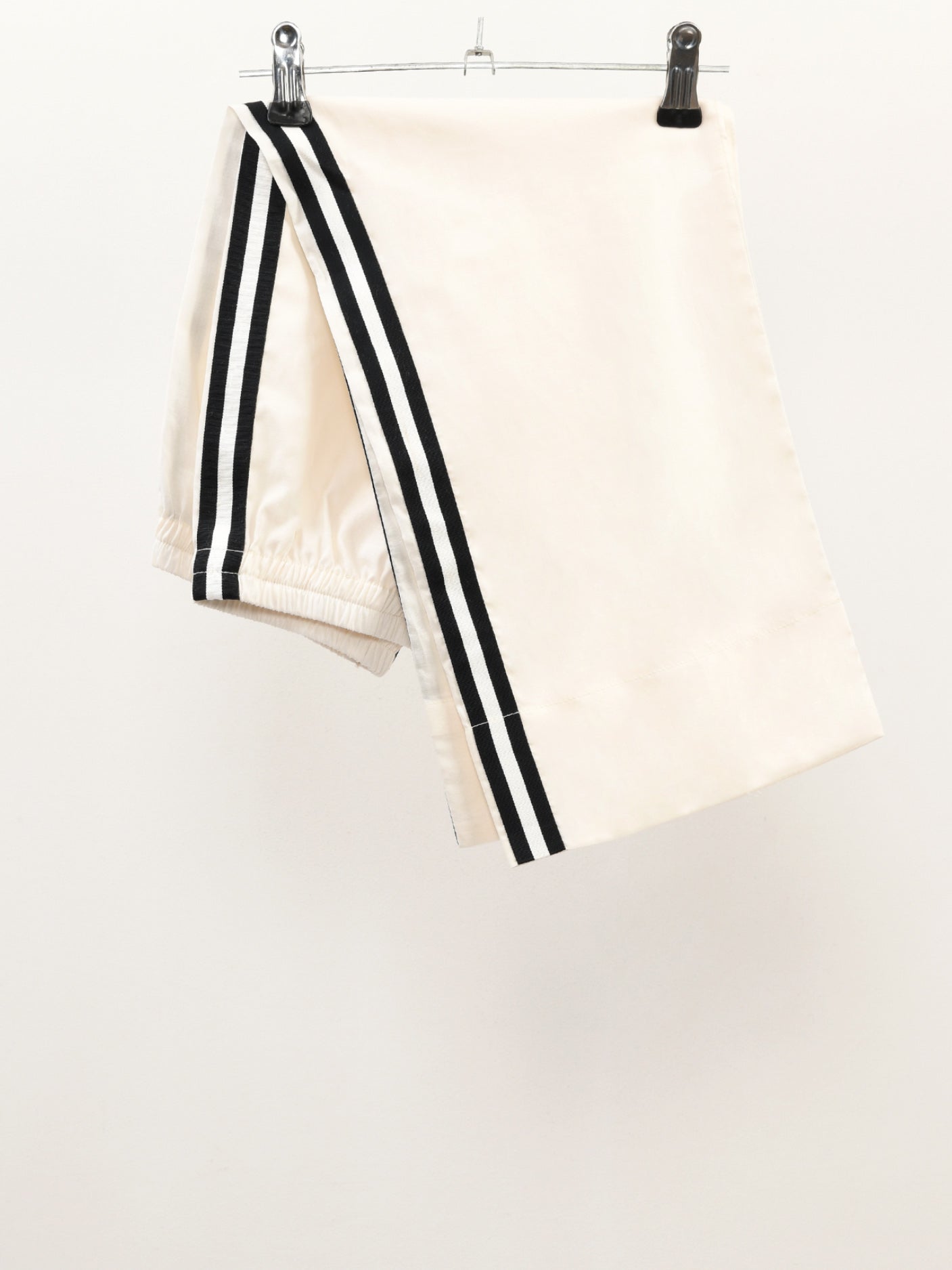 Striped Cambric Pants - White