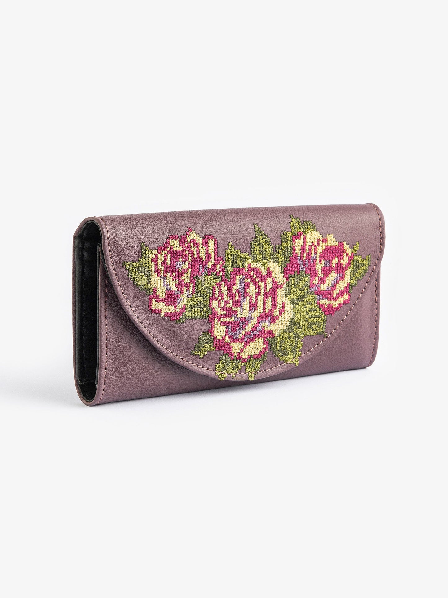 Cross Stitched Embroidered Wallet