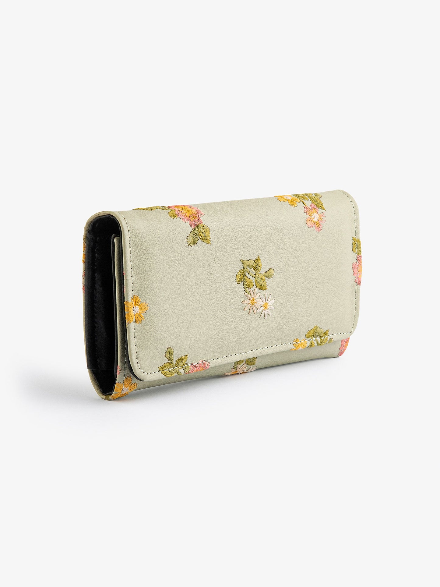 Floral Embroidered Wallet