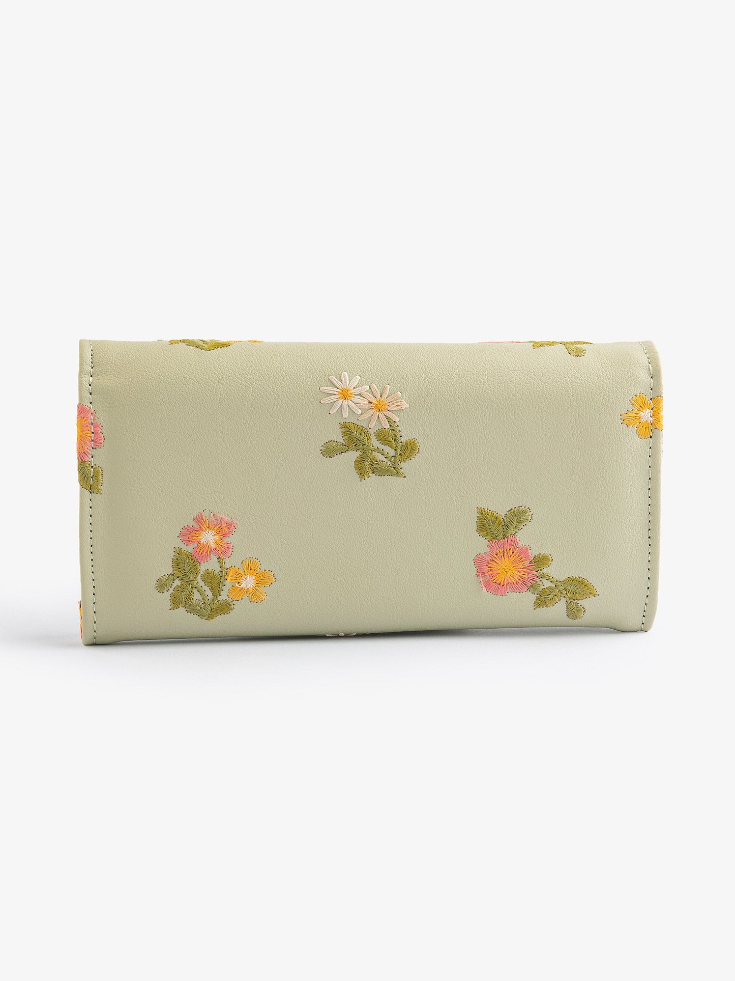 Floral Embroidered Wallet