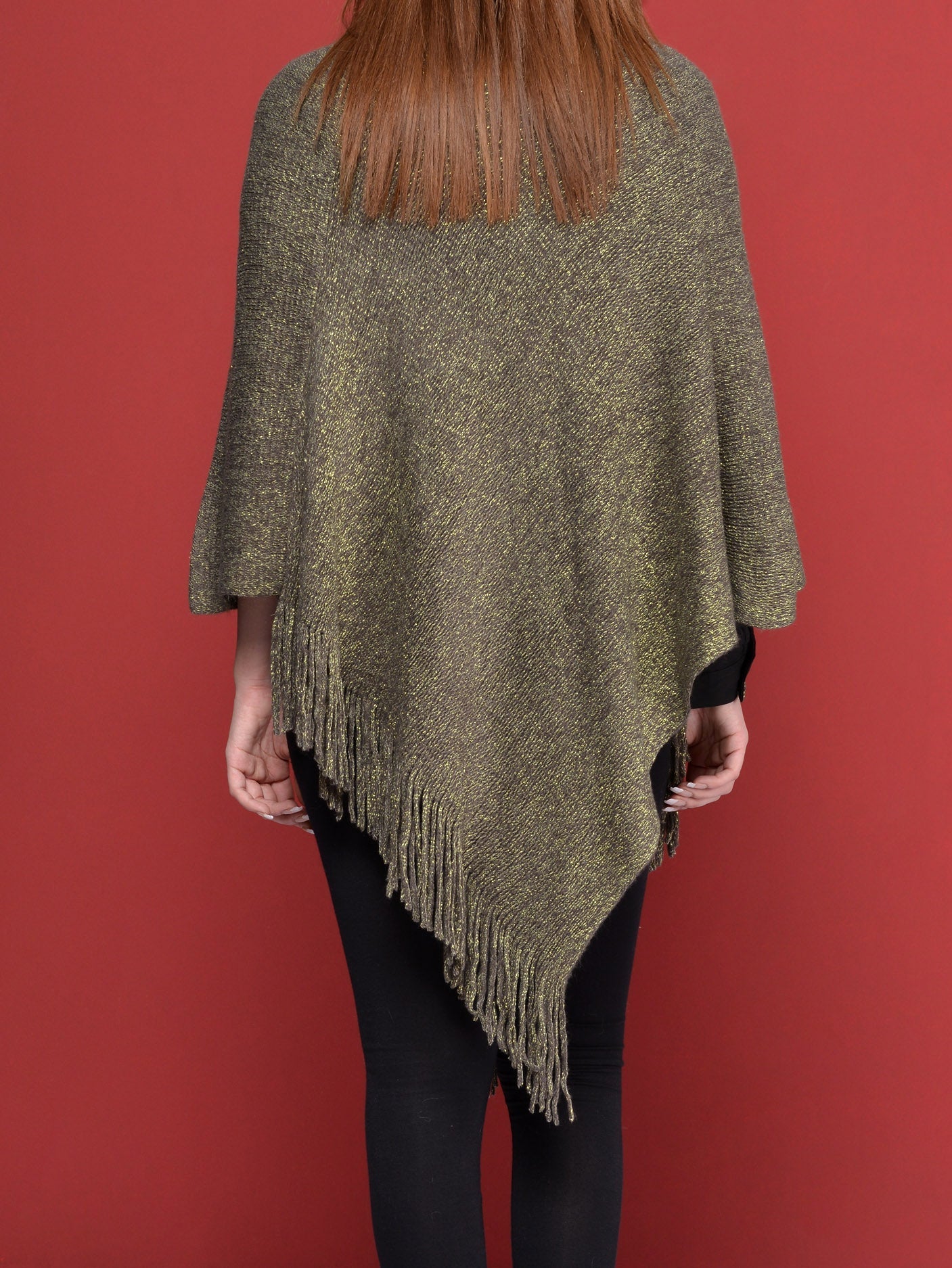 Shimmer Woolen Poncho