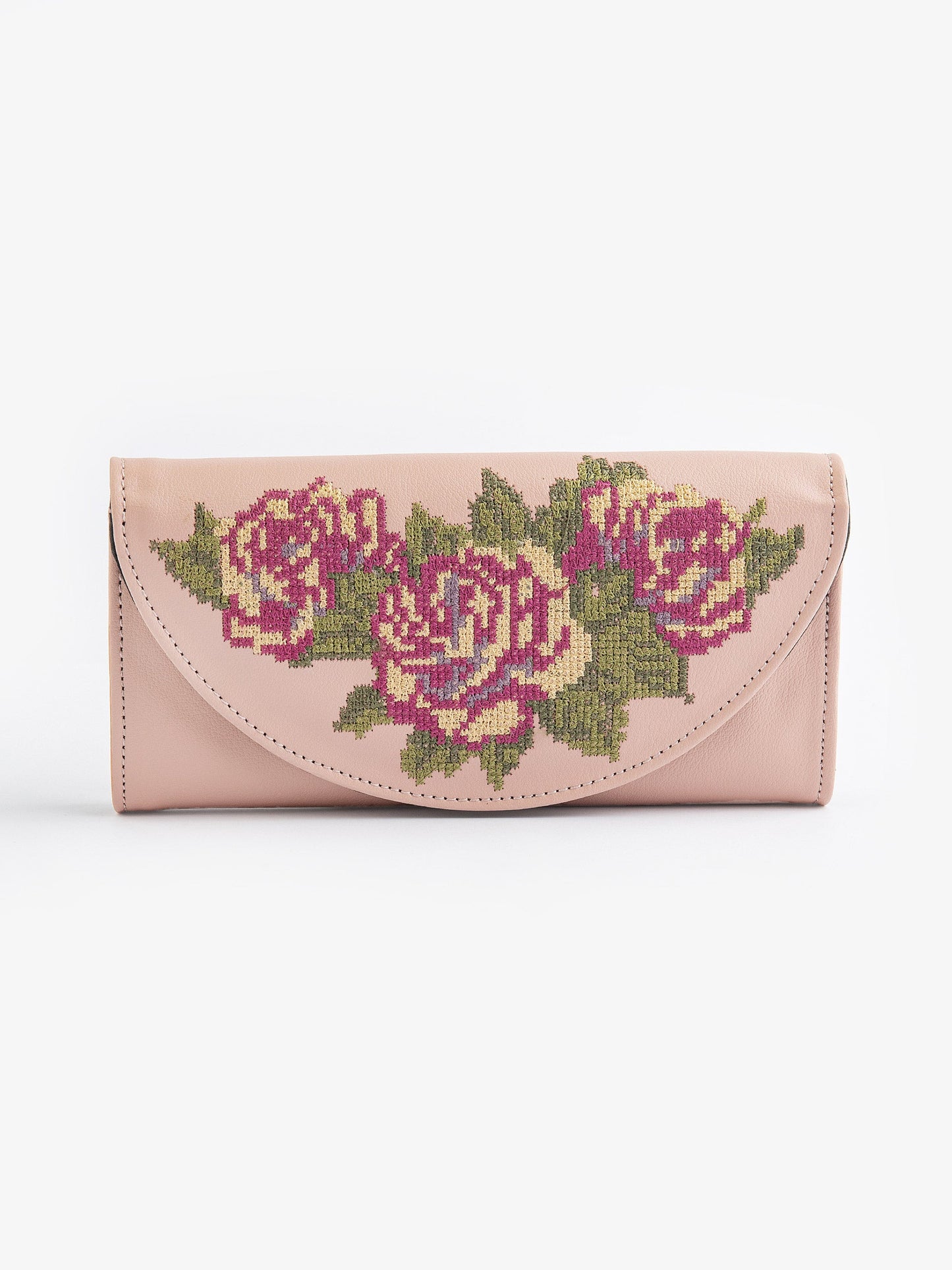 Cross Stitched Embroidered Wallet