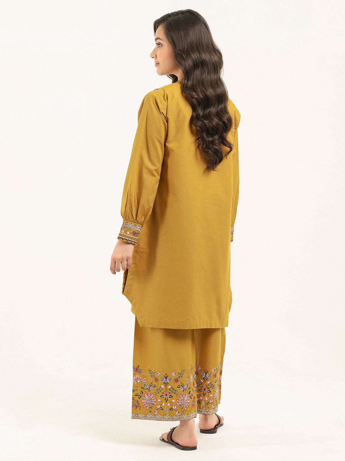 2 Piece Cambric Suit-Embroidered (Pret)