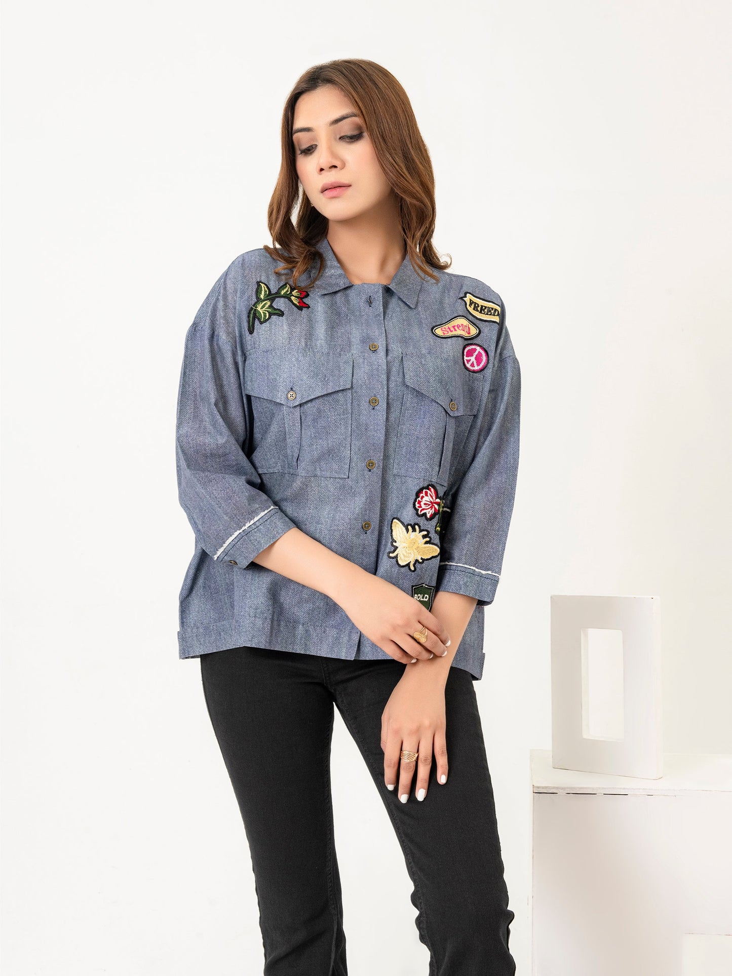 Embroidered Cambric Top