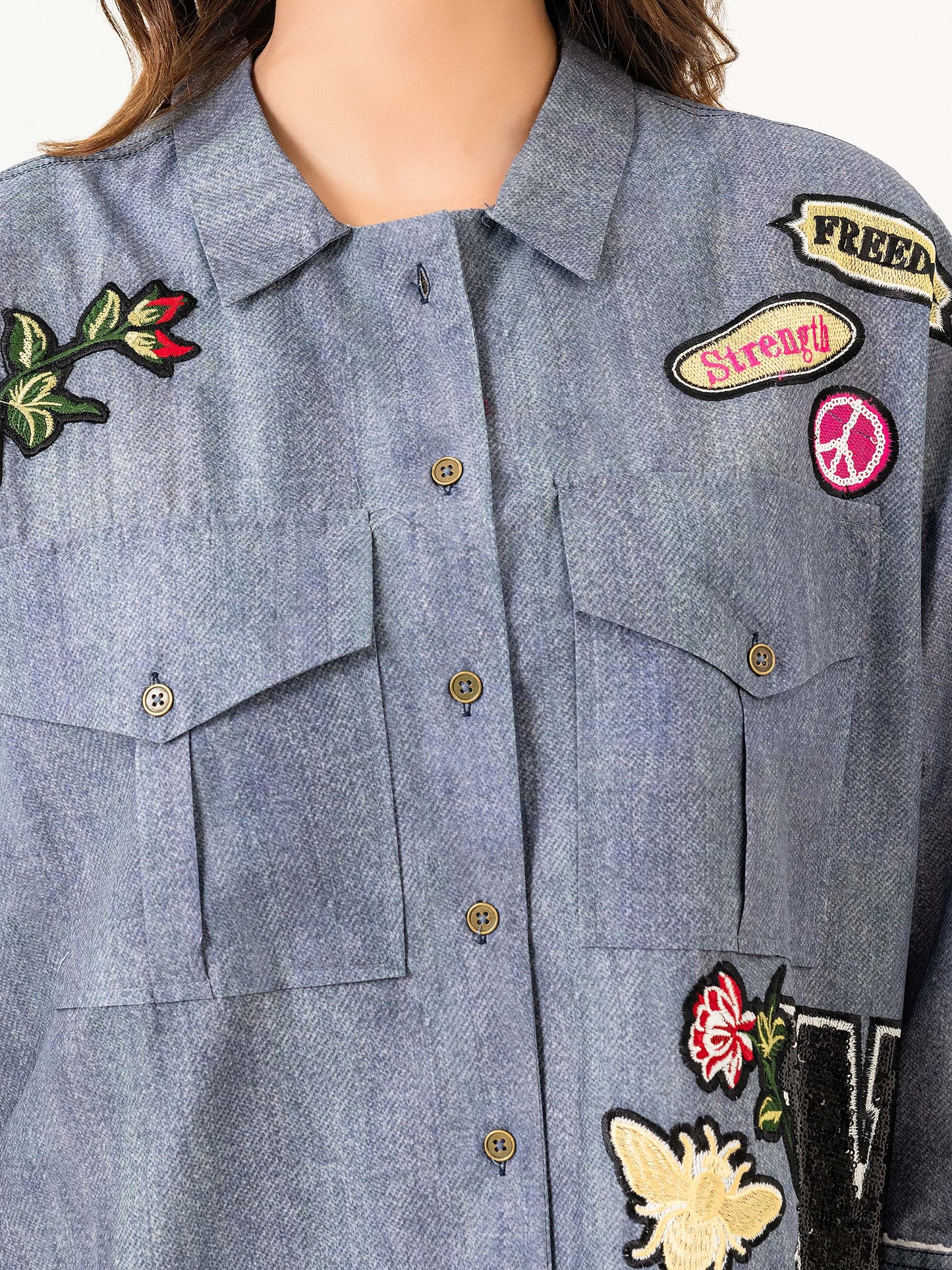 Embroidered Cambric Top