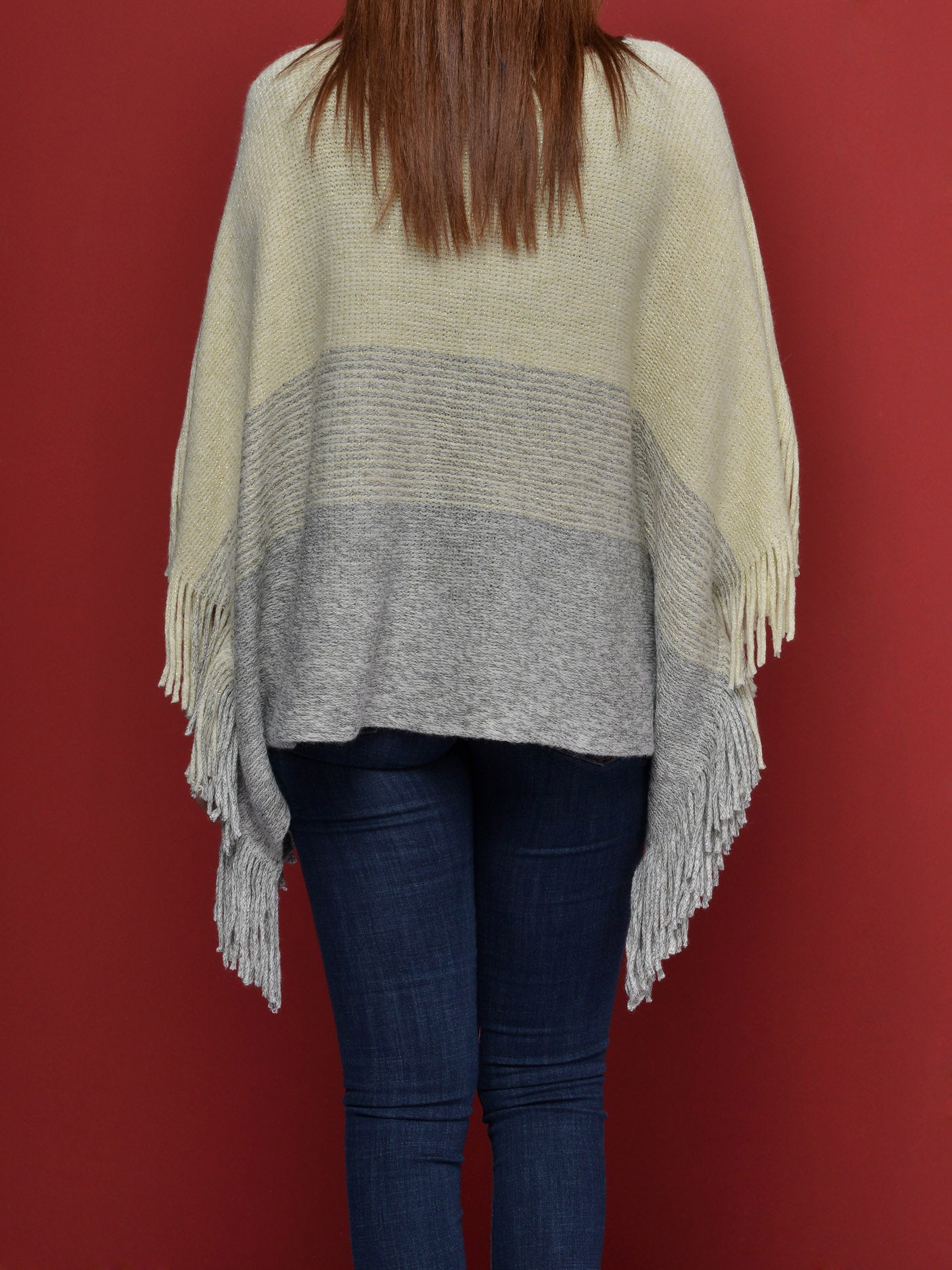 Woolen Shimmer Poncho