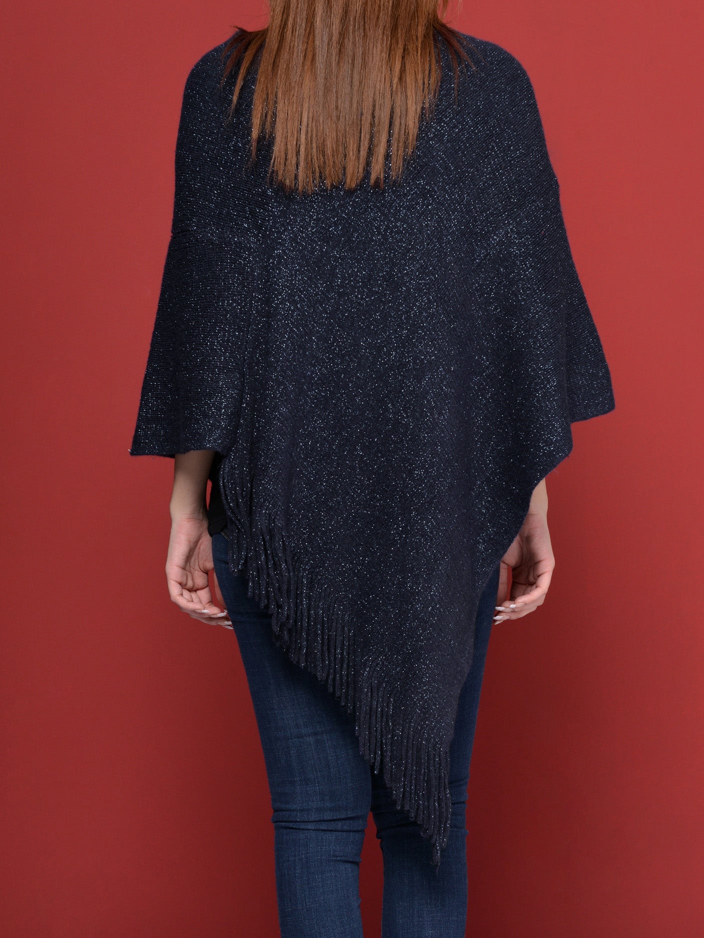 Shimmer Woolen Poncho