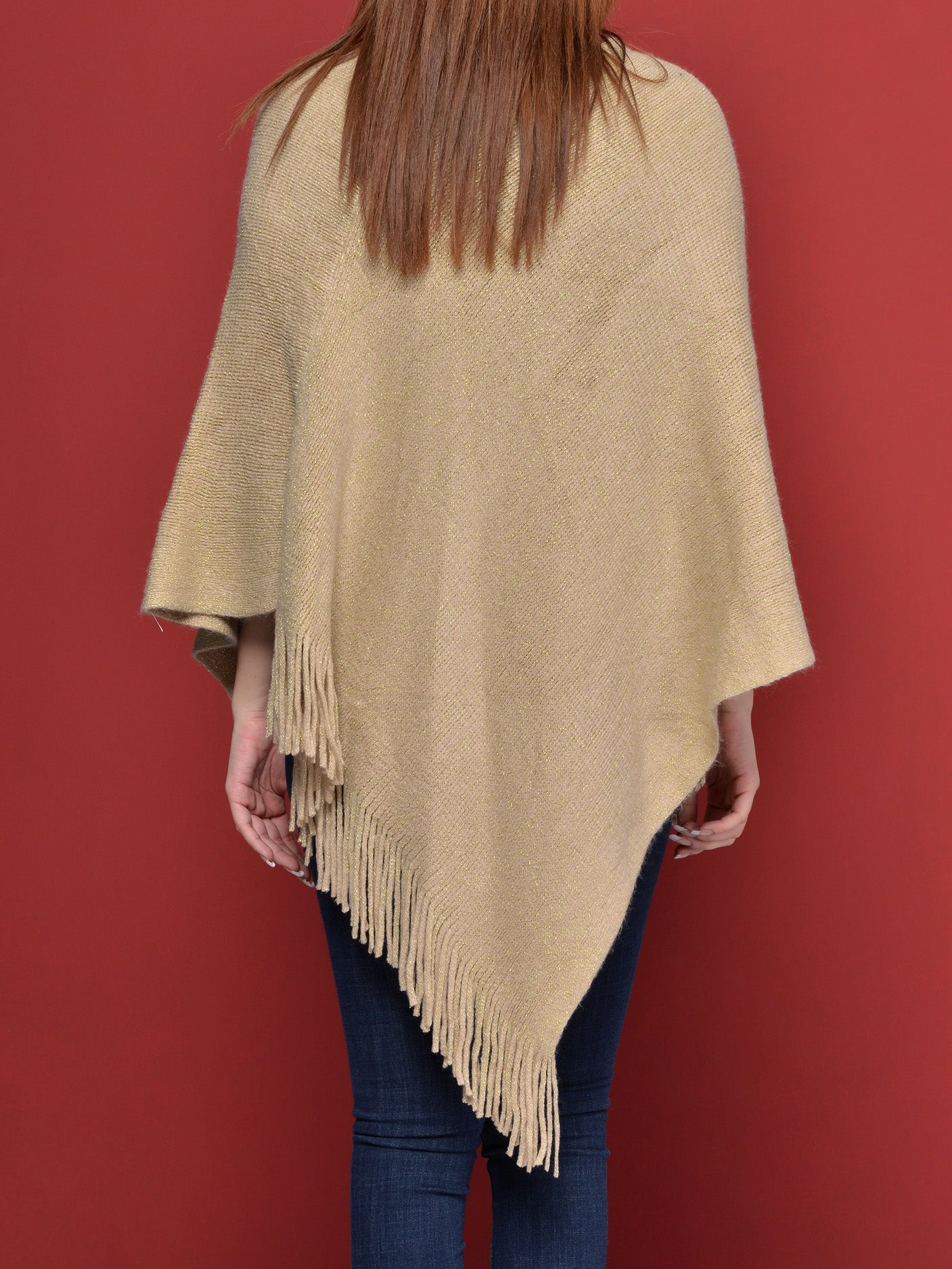 Shimmer Woolen Poncho