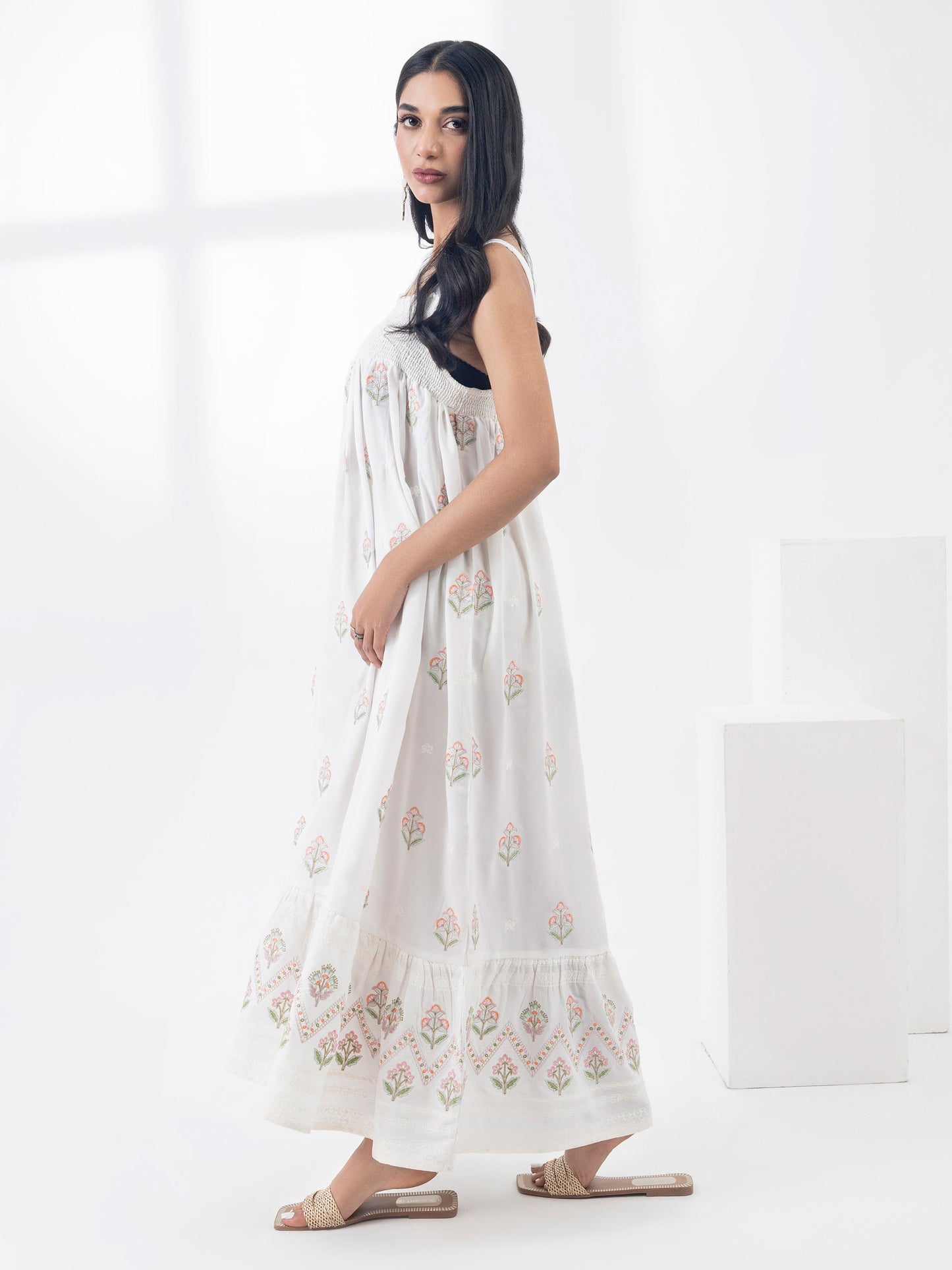 Embroidered Grip Dress