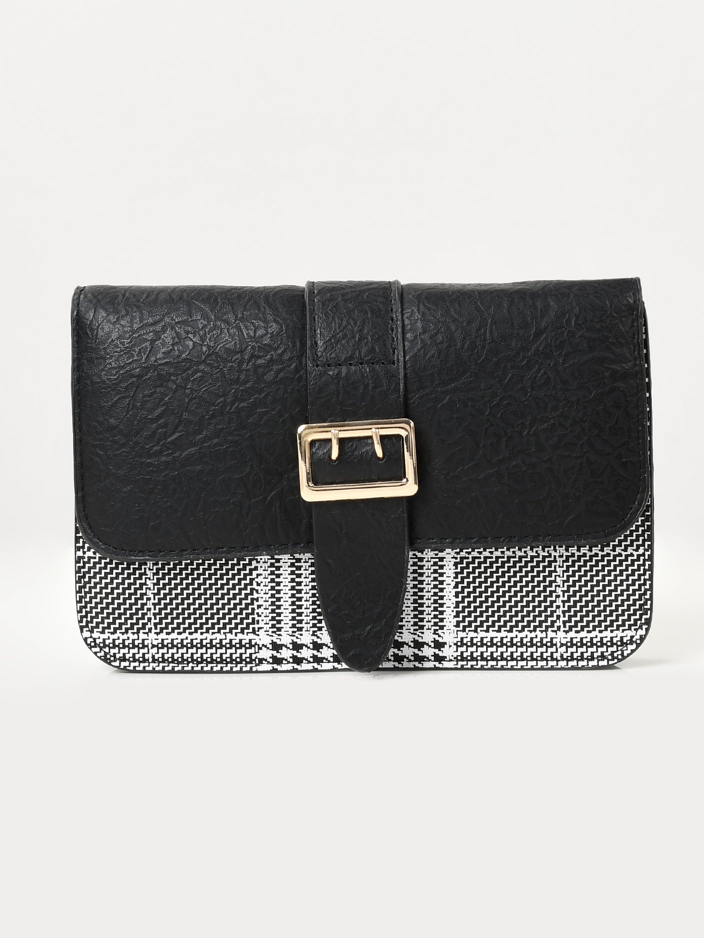 Textured Buckle Bag