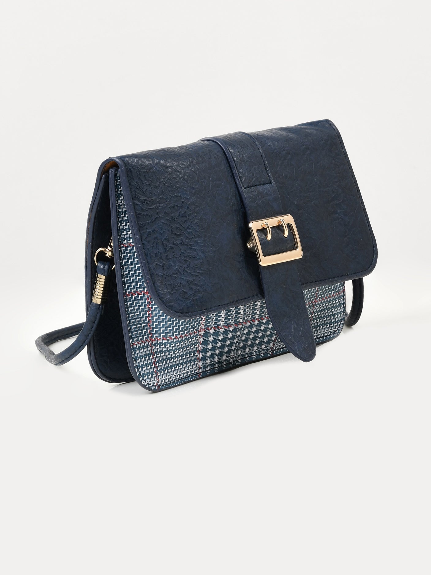 Textured Buckle Bag