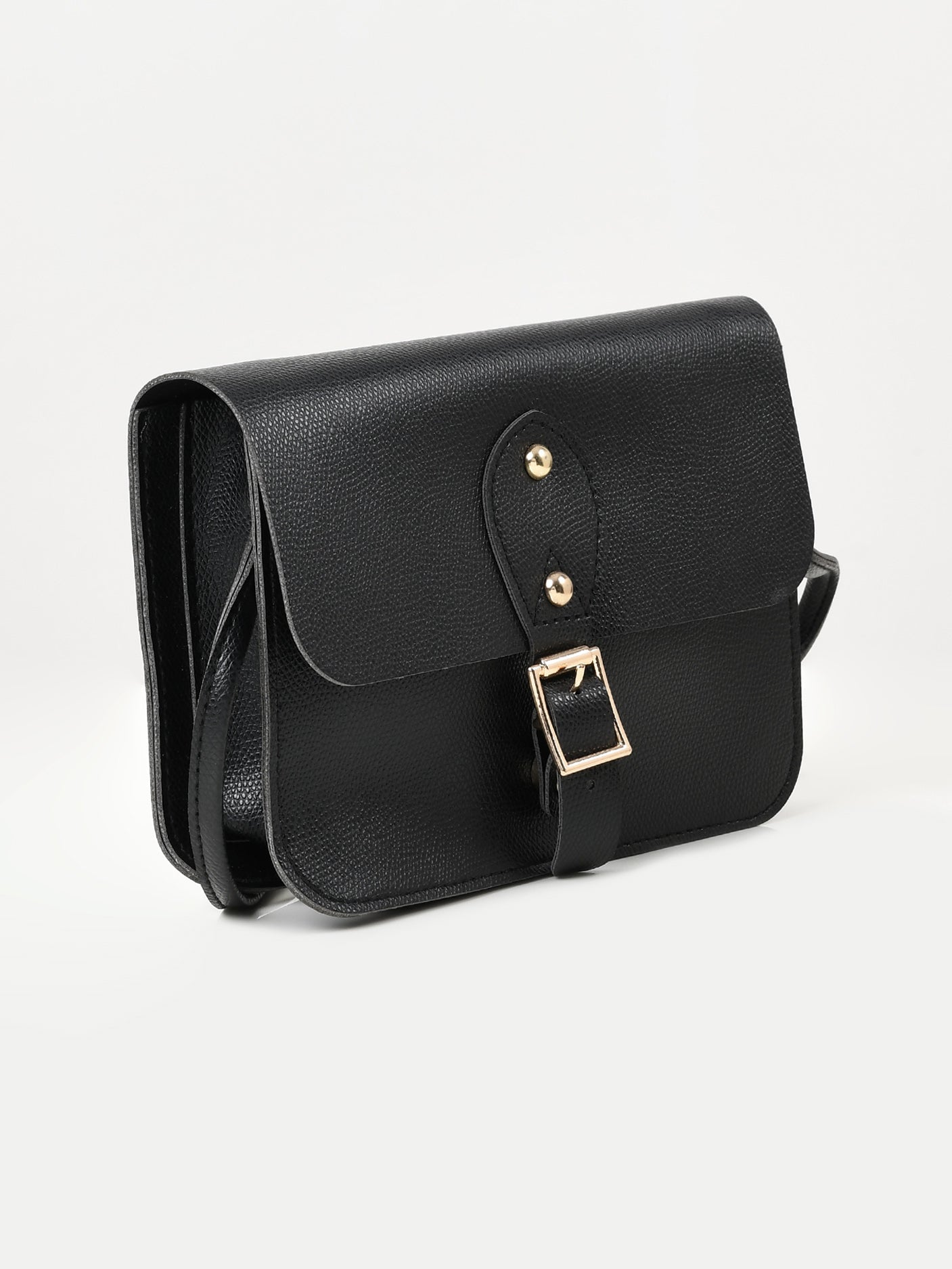 Textured Buckle Bag