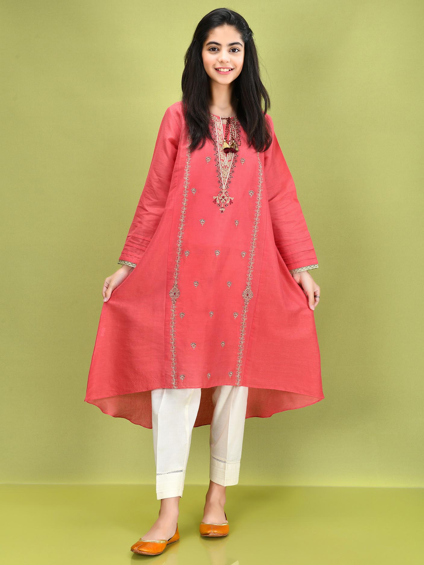 Embroidered Lawn Masoori Shirt