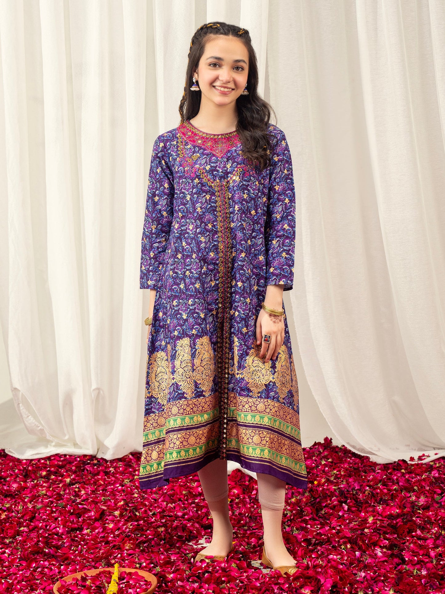 Cambric Frock-Embroidered