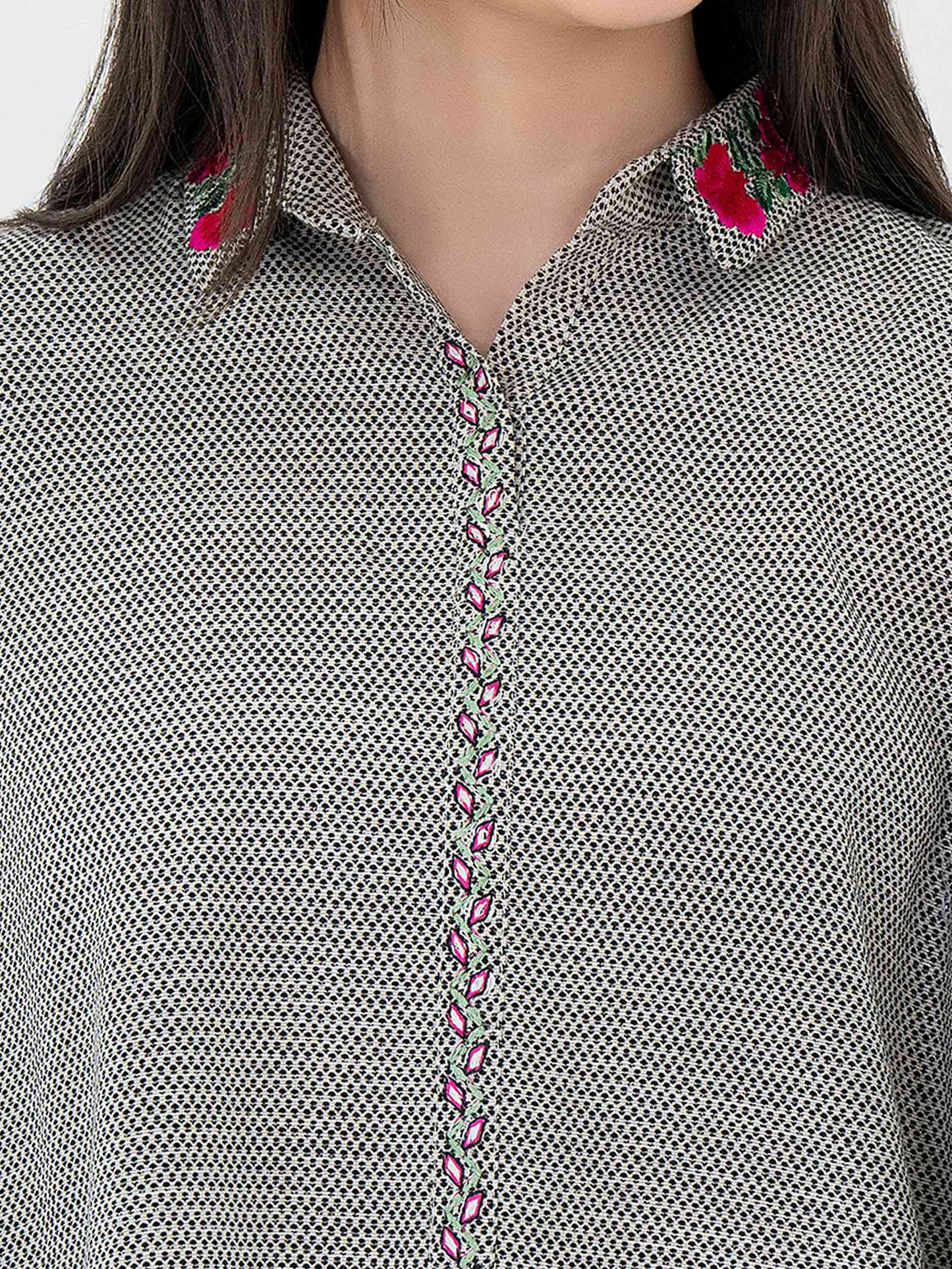 Khaddar Shirt-Paste Print