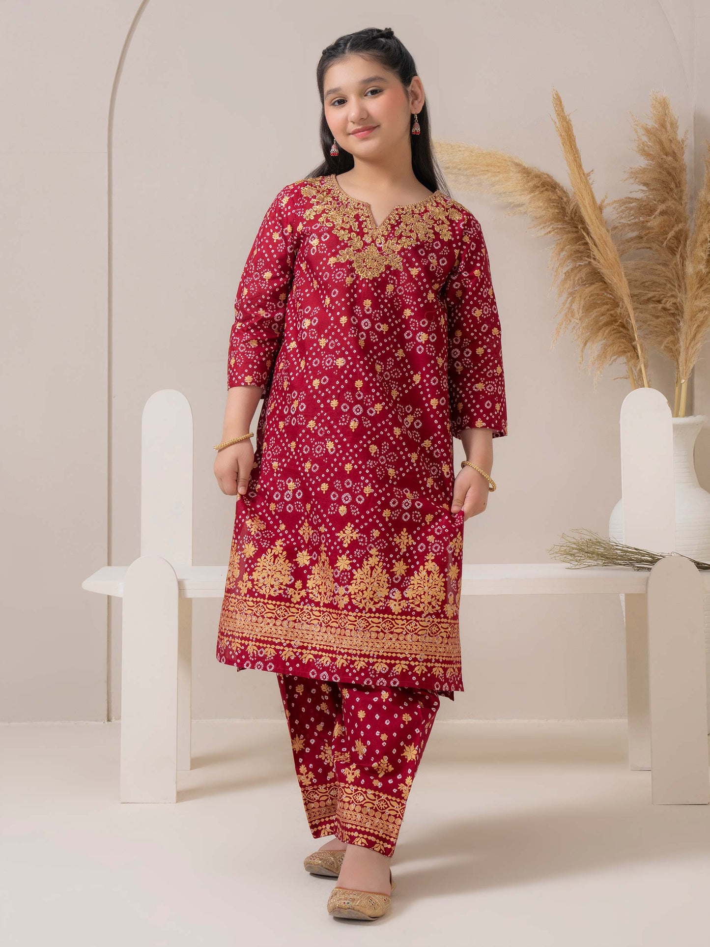 2 Piece Lawn Suit-Embroidered