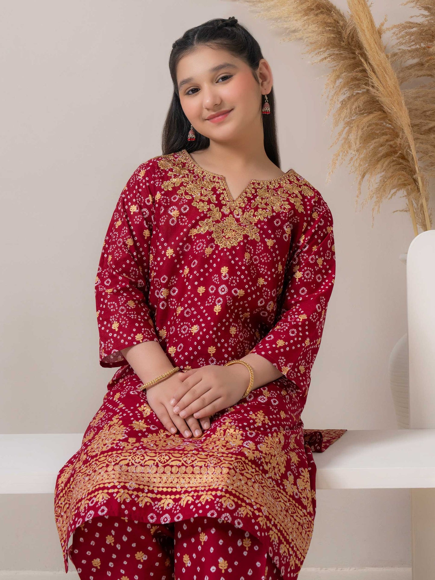 2 Piece Lawn Suit-Embroidered