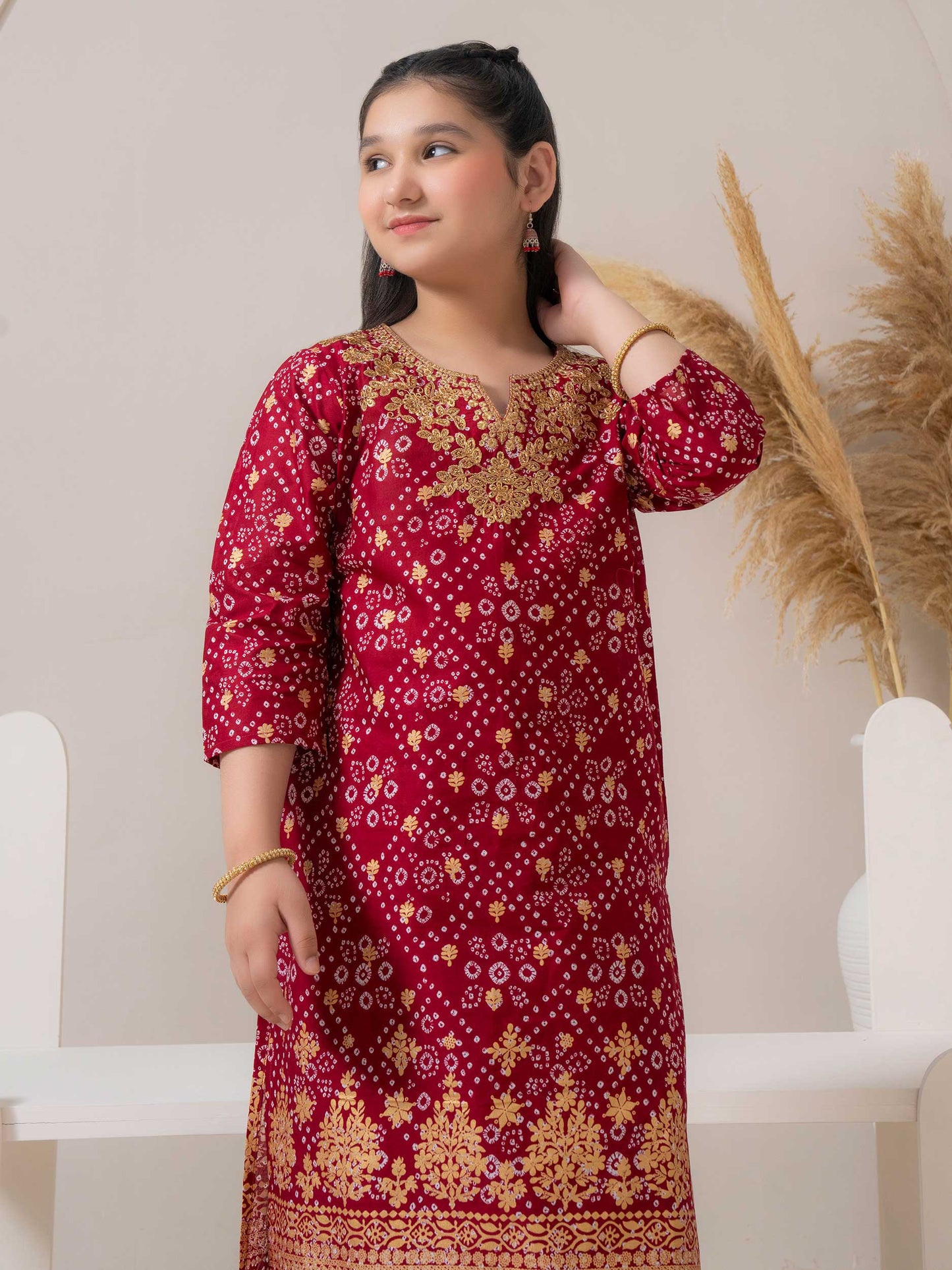 2 Piece Lawn Suit-Embroidered