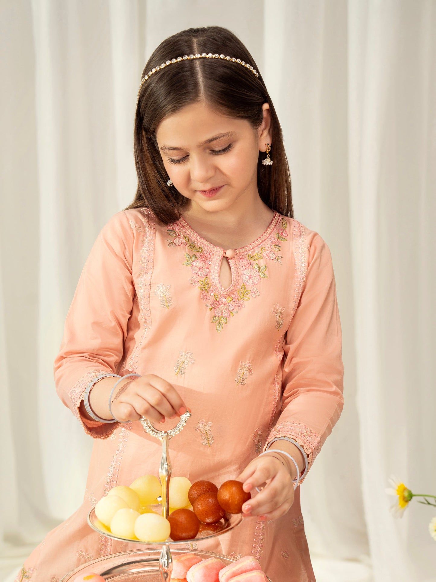 2 Piece Cambric Suit-Embroidered
