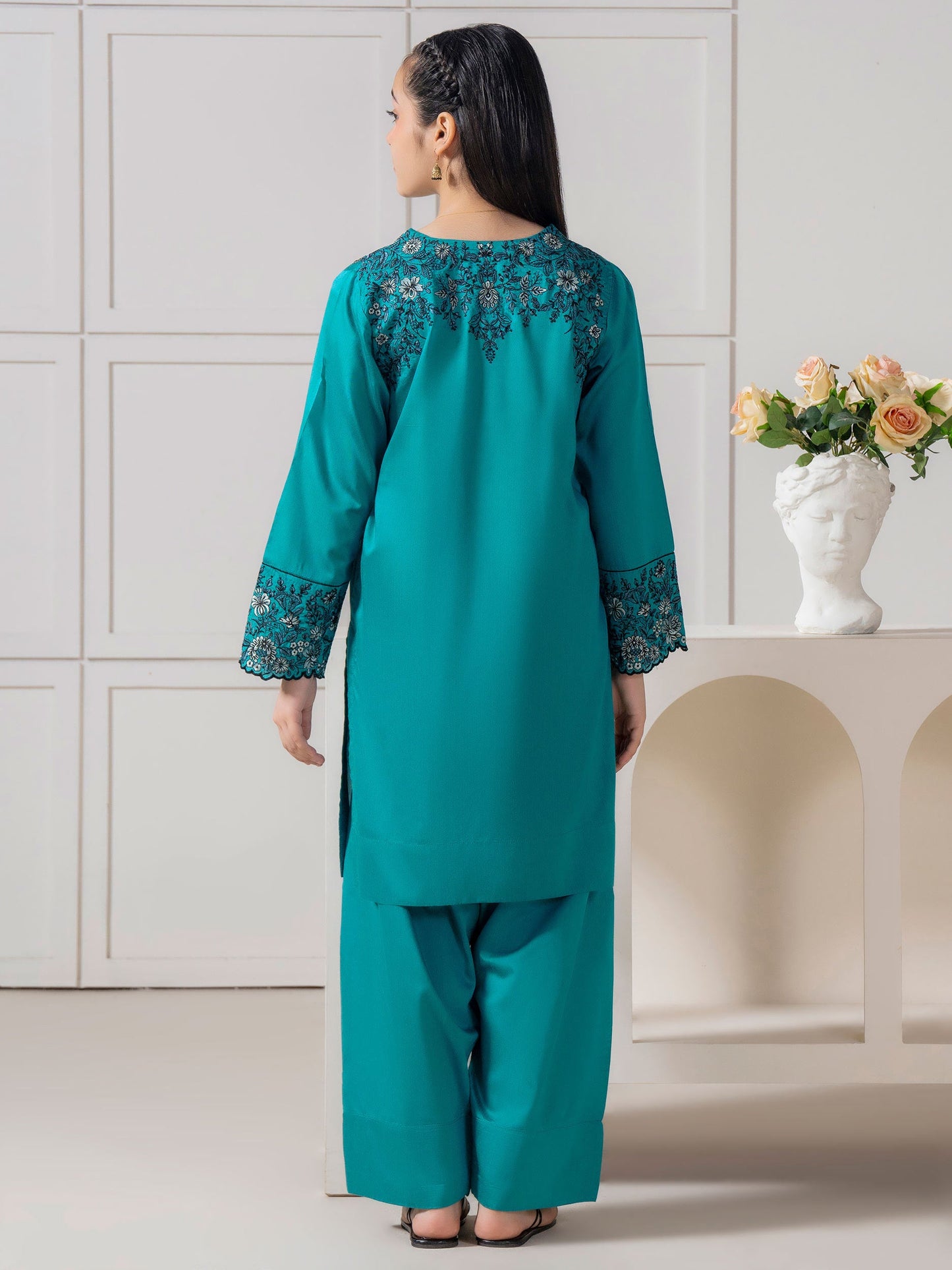 2 Piece Lawn Suit-Embroidered