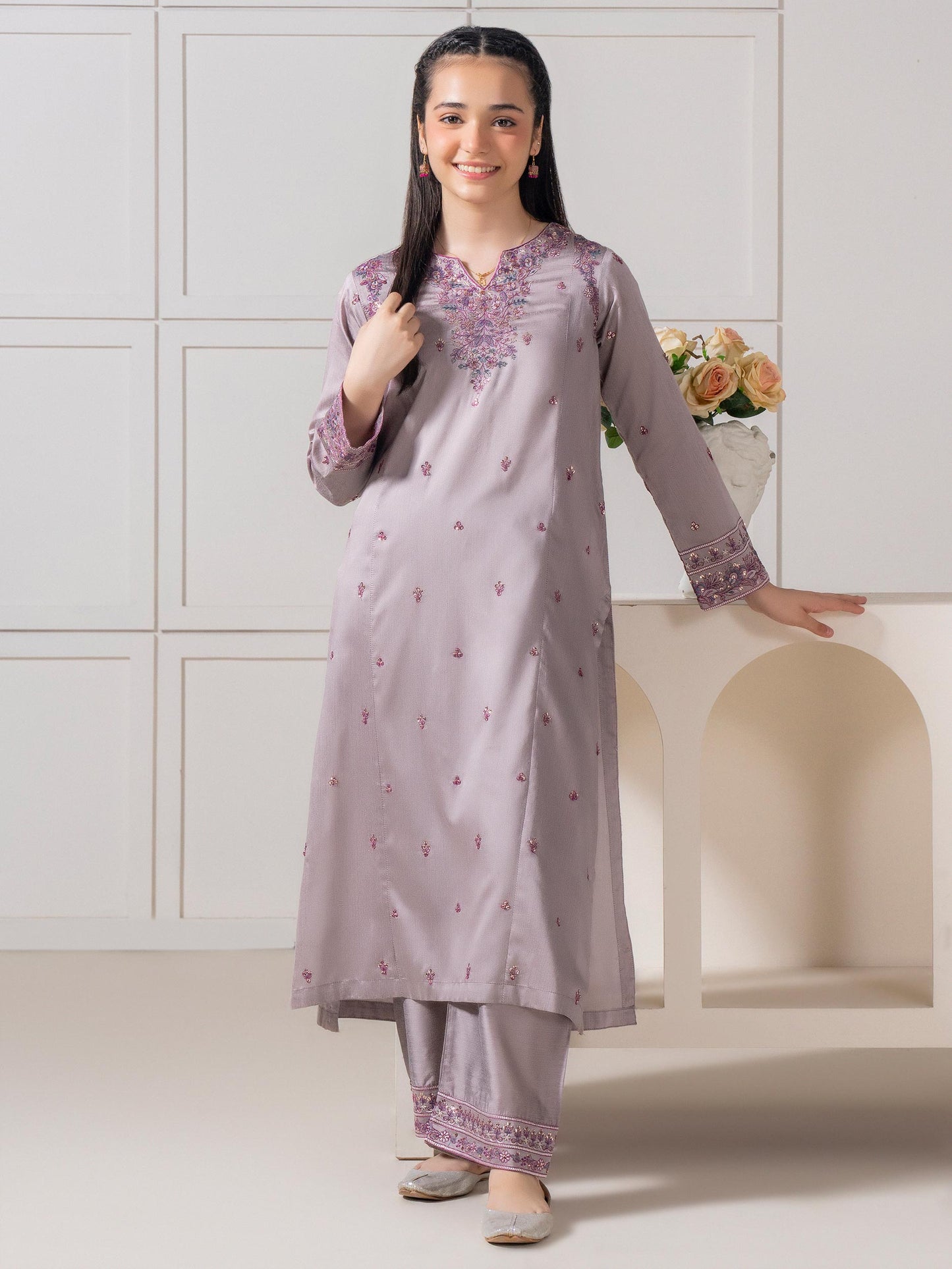 2 Piece Lawn Suit-Embroidered
