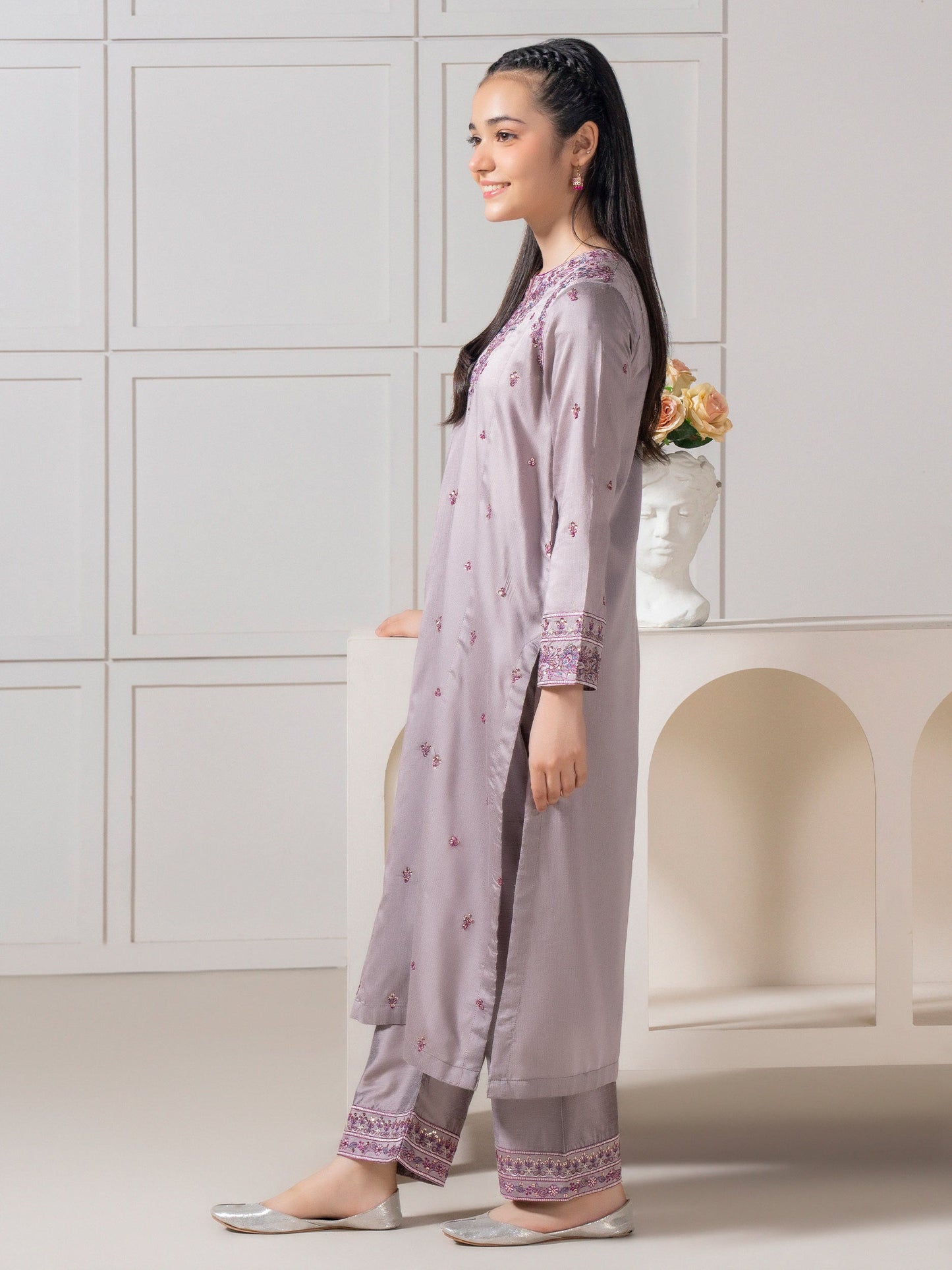 2 Piece Lawn Suit-Embroidered