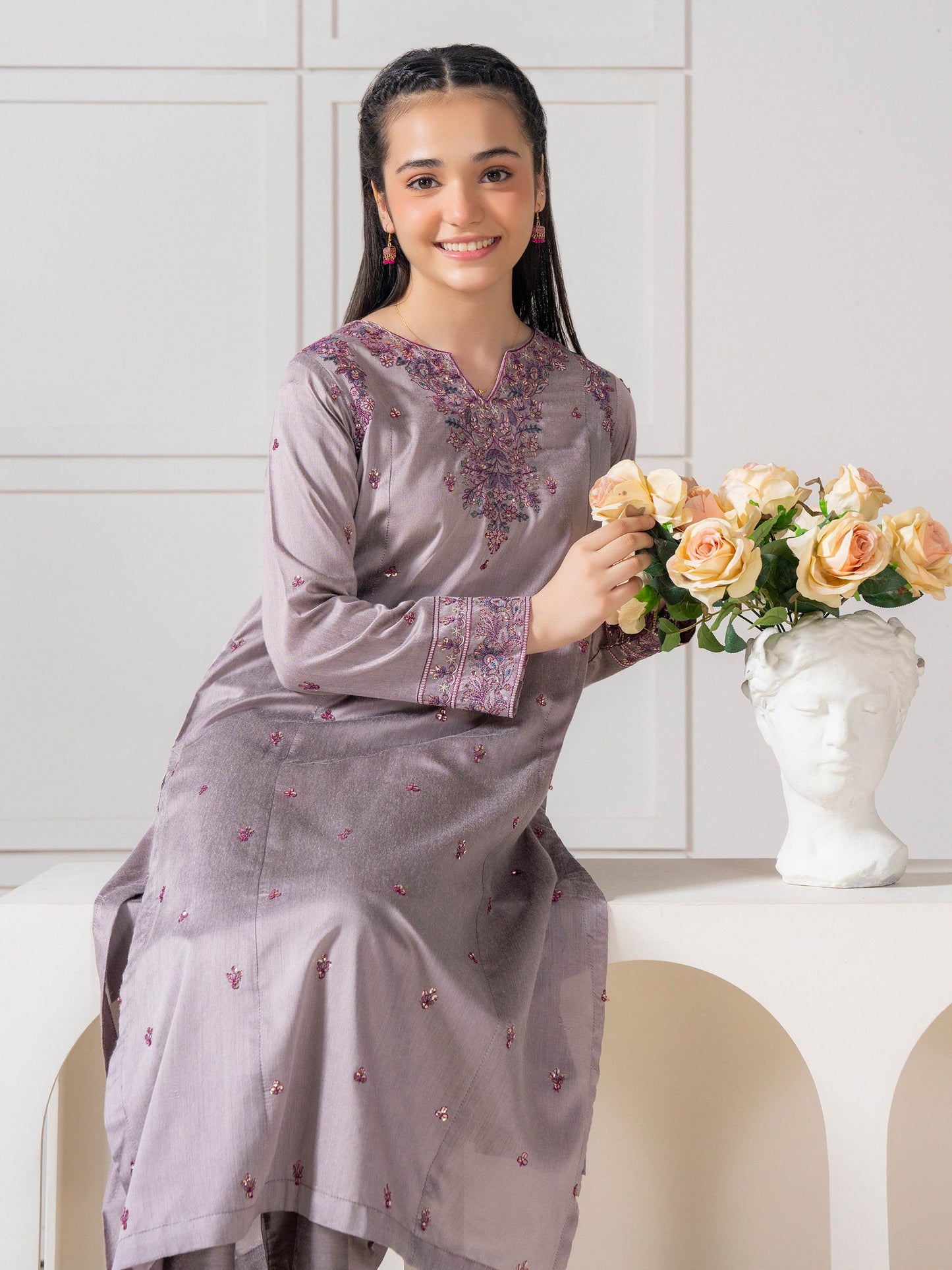 2 Piece Lawn Suit-Embroidered