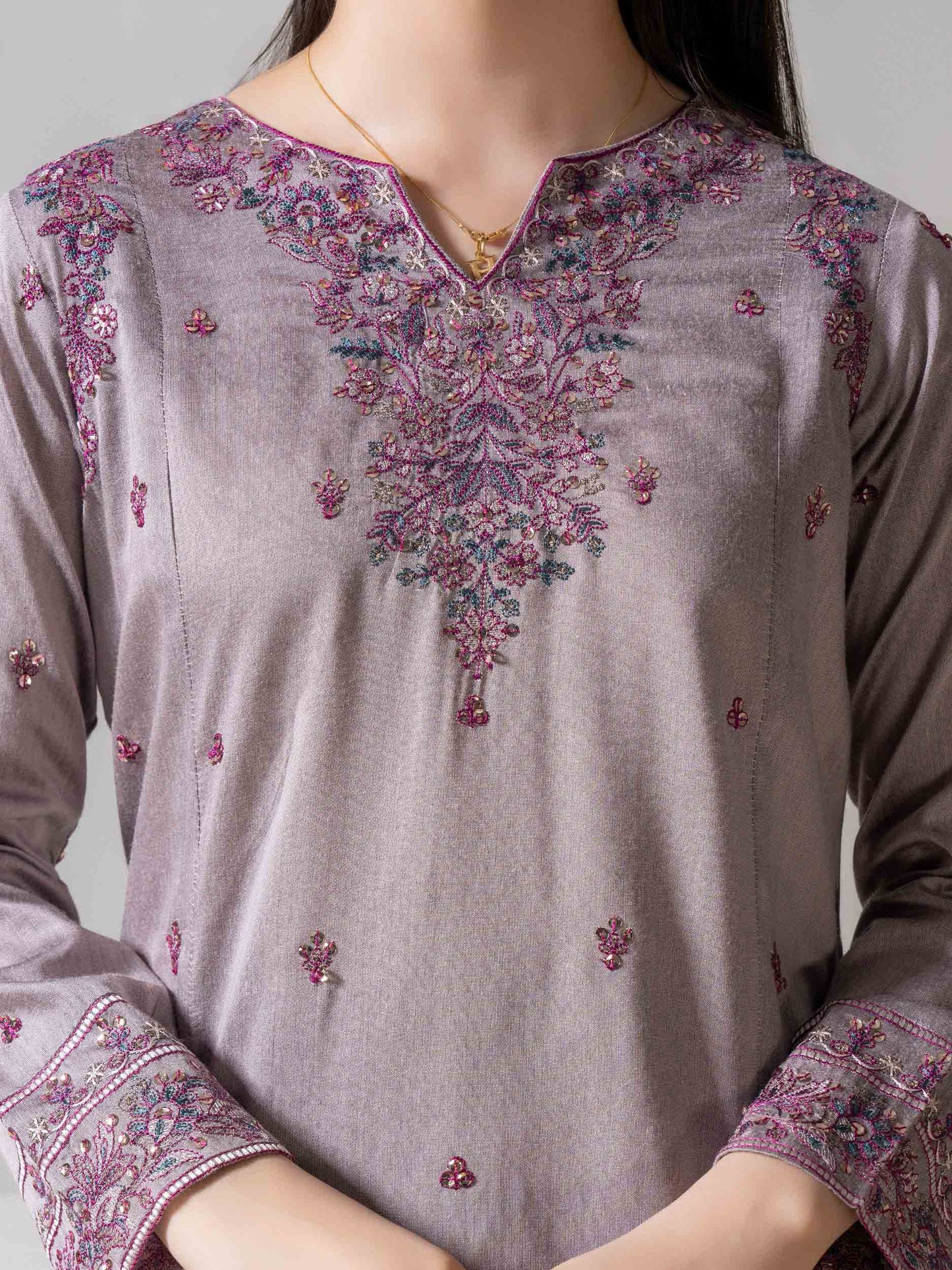 2 Piece Lawn Suit-Embroidered