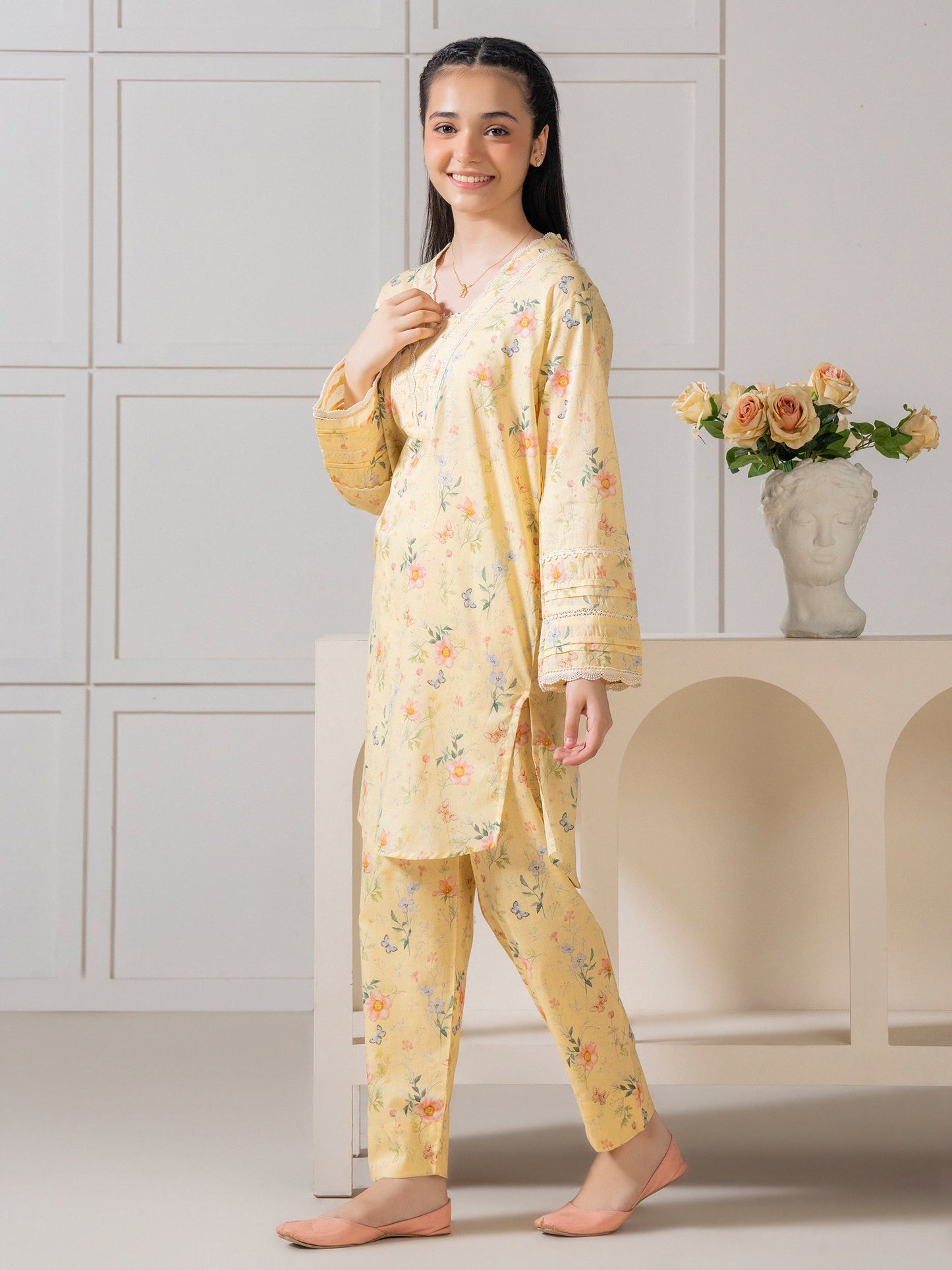 2 Piece Lawn Suit-Printed