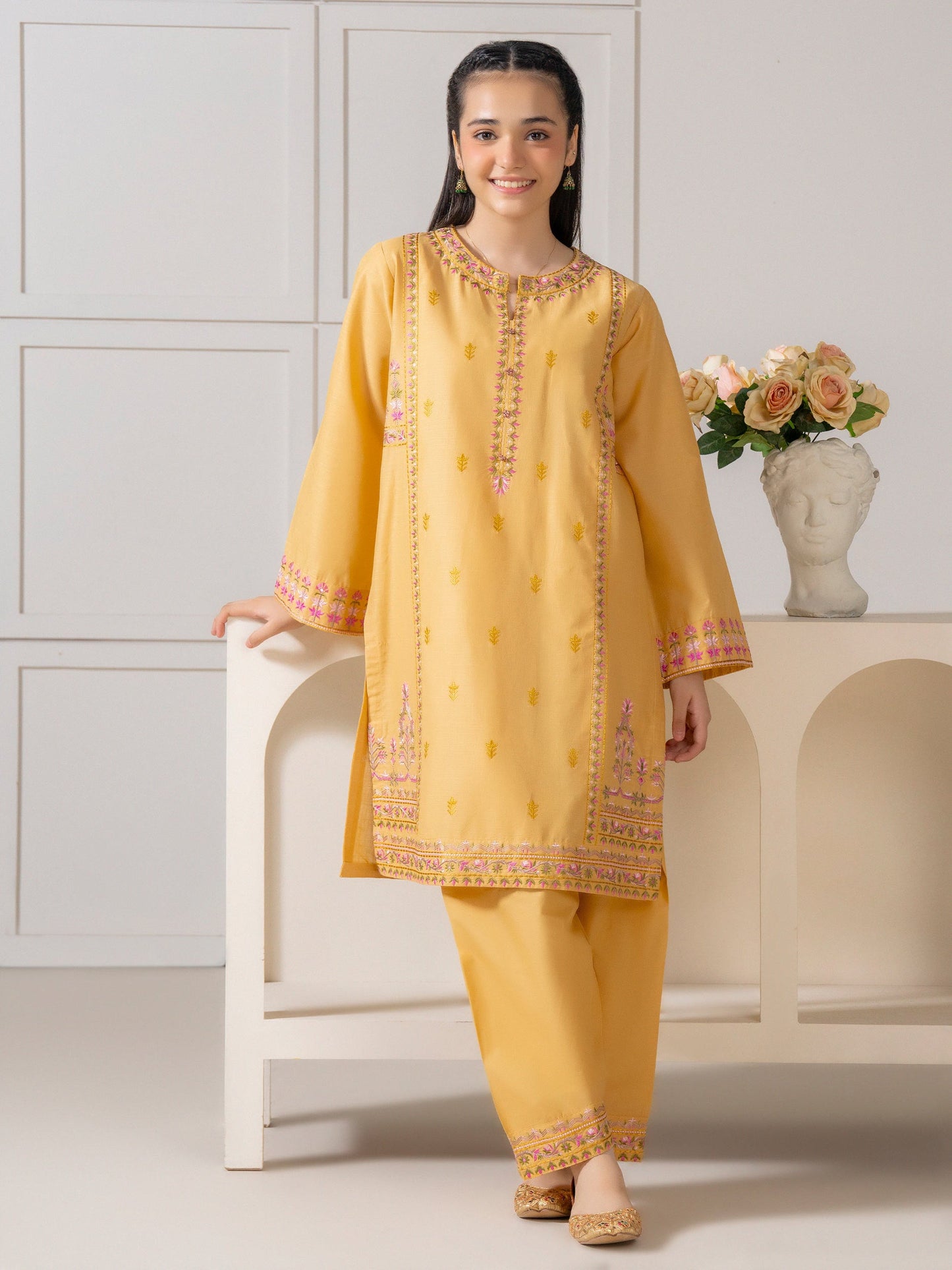 2 Piece Lawn Suit-Embroidered