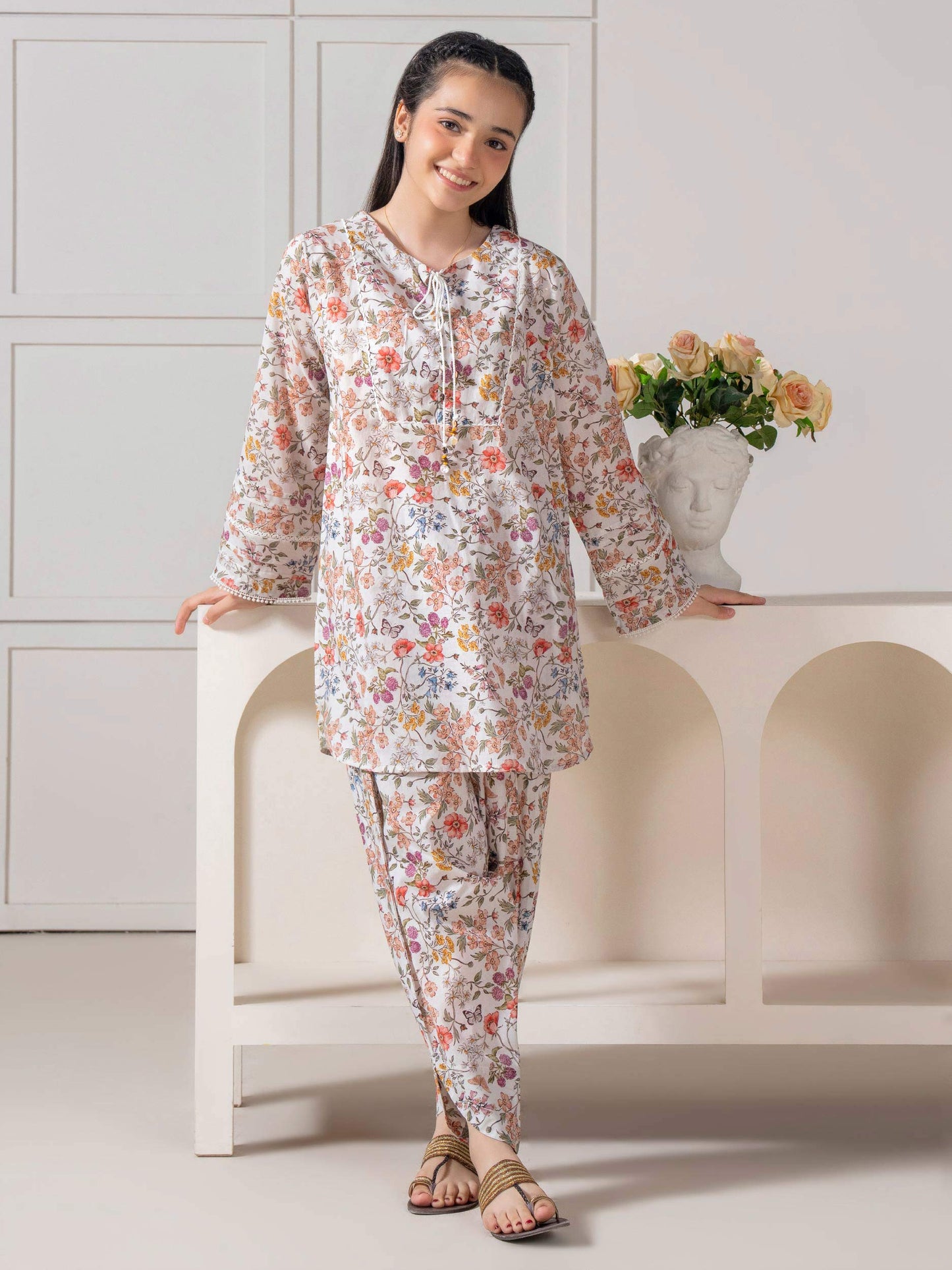 2 Piece Lawn Suit-Printed
