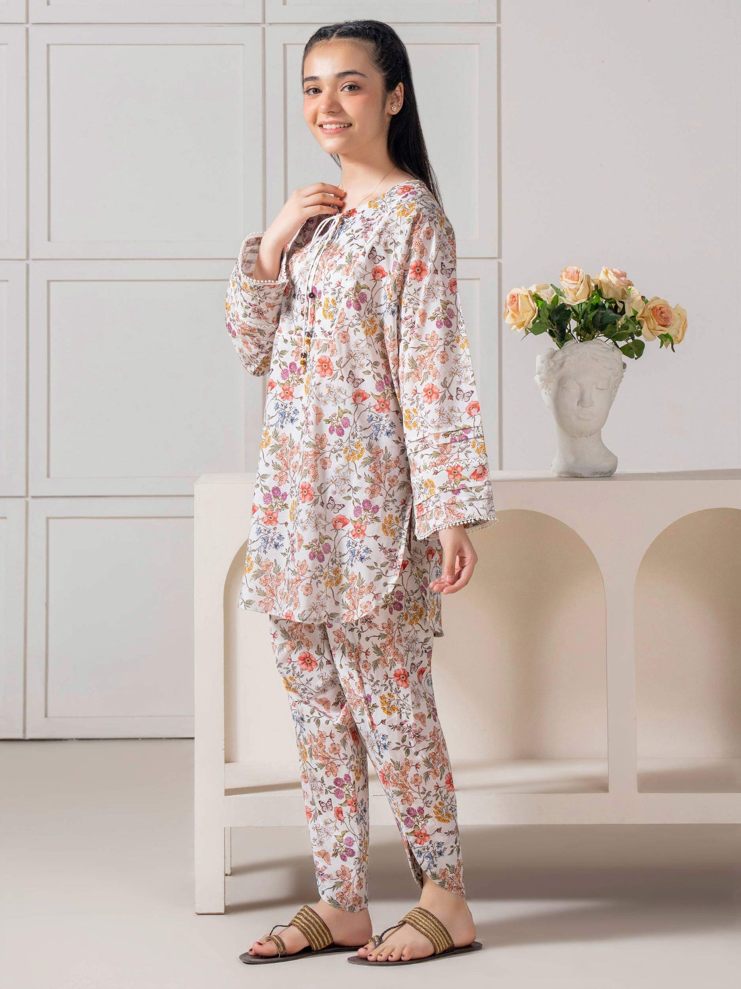 2 Piece Lawn Suit-Printed