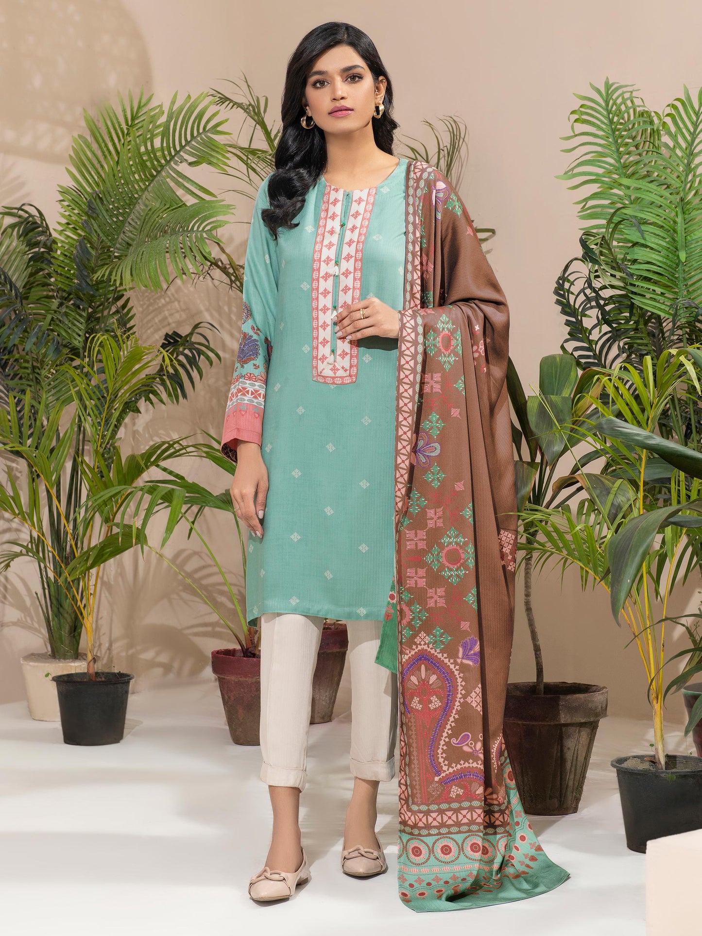 2 Piece Linen Suit-Printed (Unstitched)