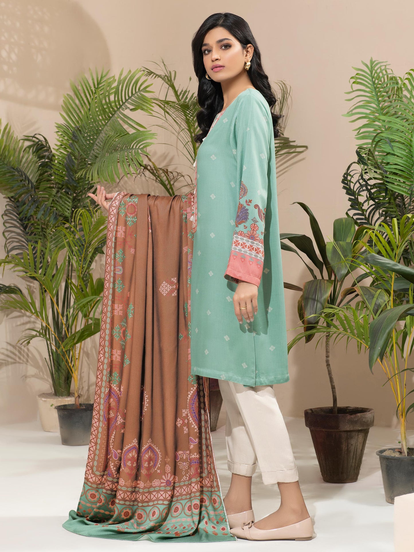 2 Piece Linen Suit-Printed (Unstitched)