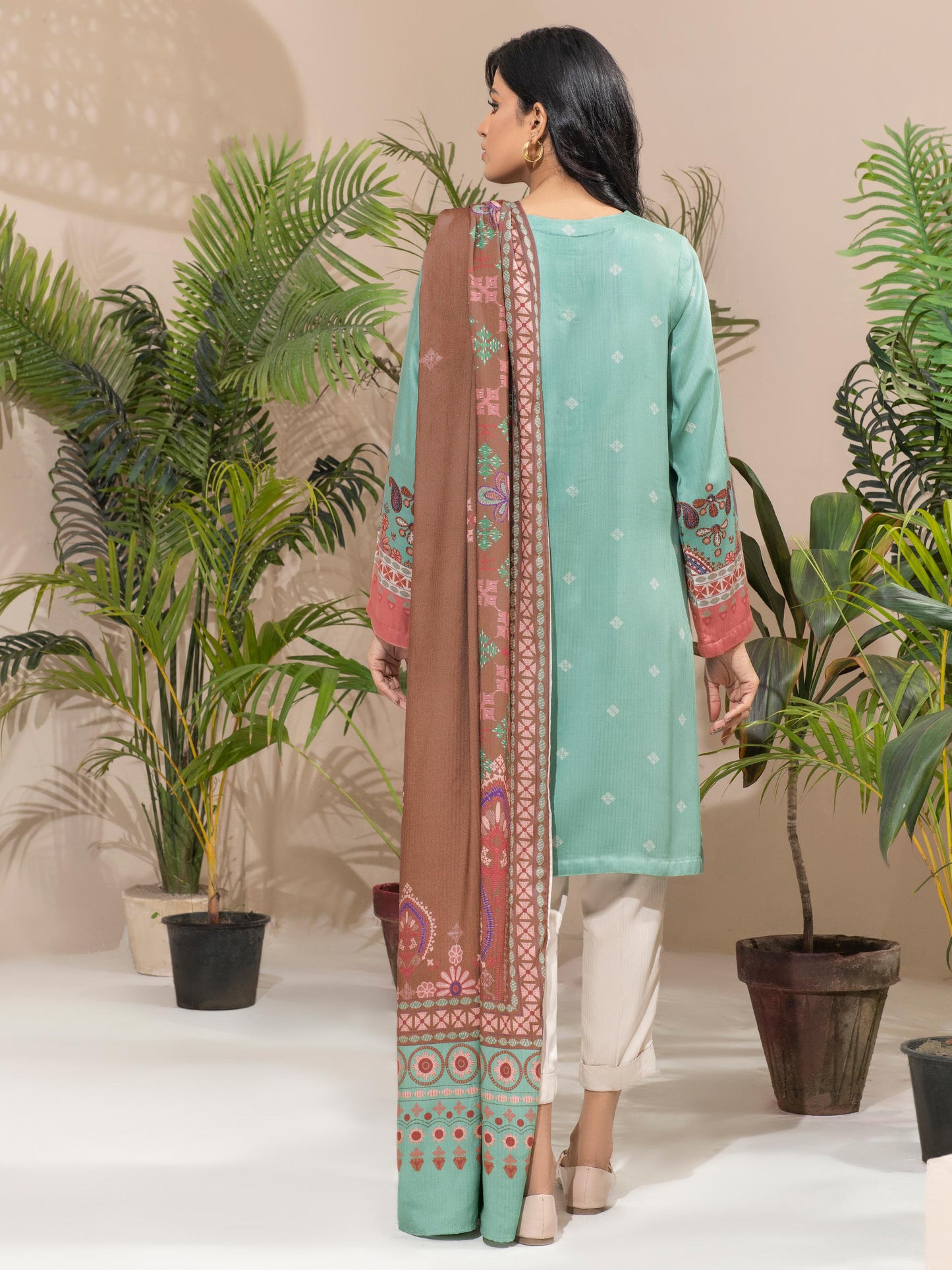 2 Piece Linen Suit-Printed (Unstitched)