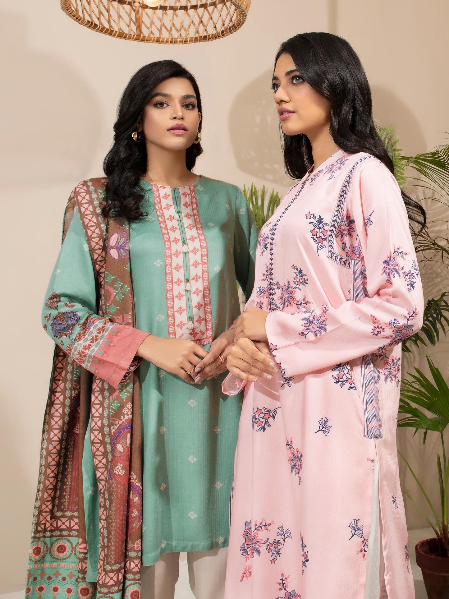 Linen Printed 2 Piece Suit (Unstitched)