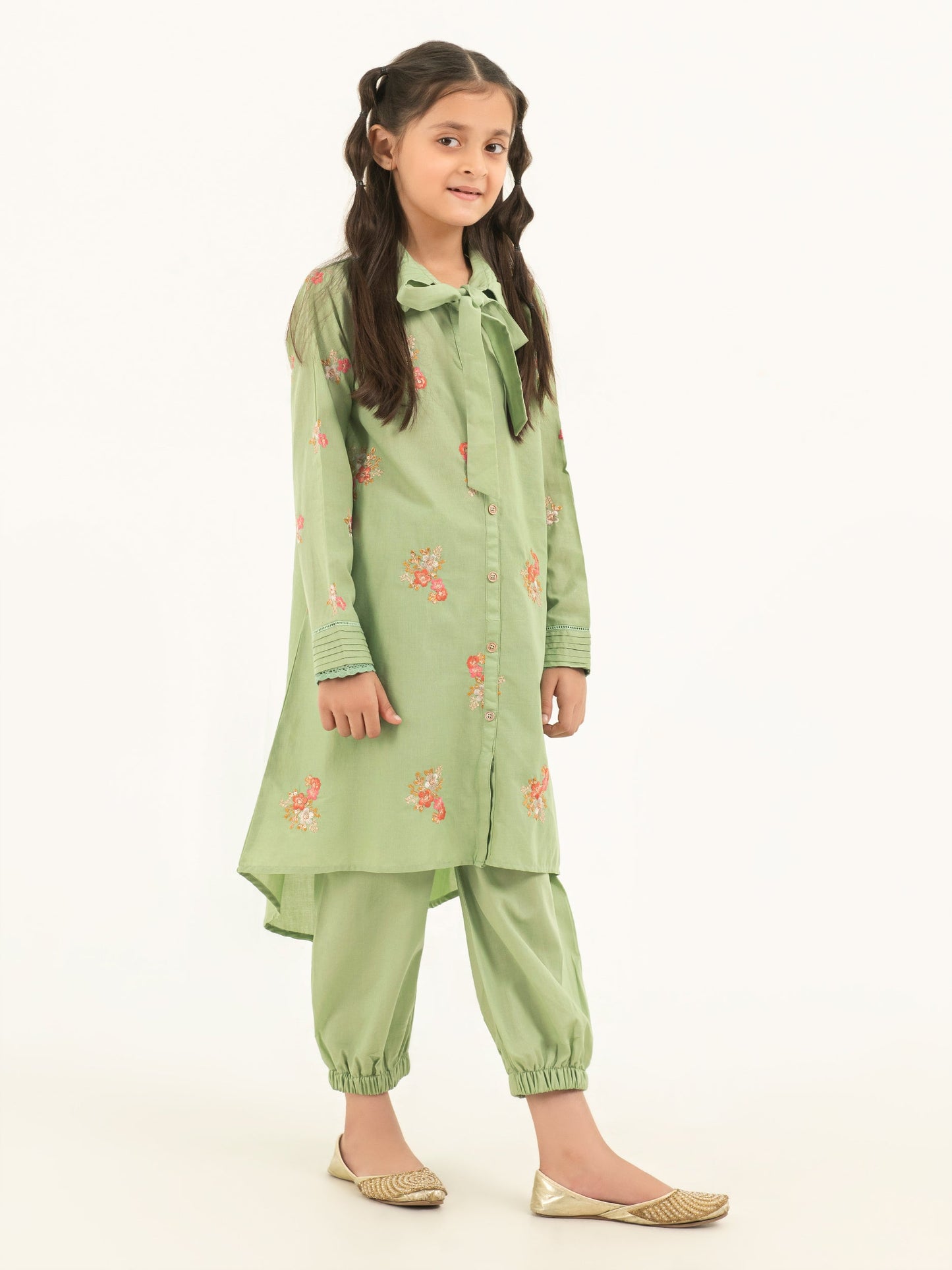 2 Piece Cambric Suit-Embroidered (Pret)