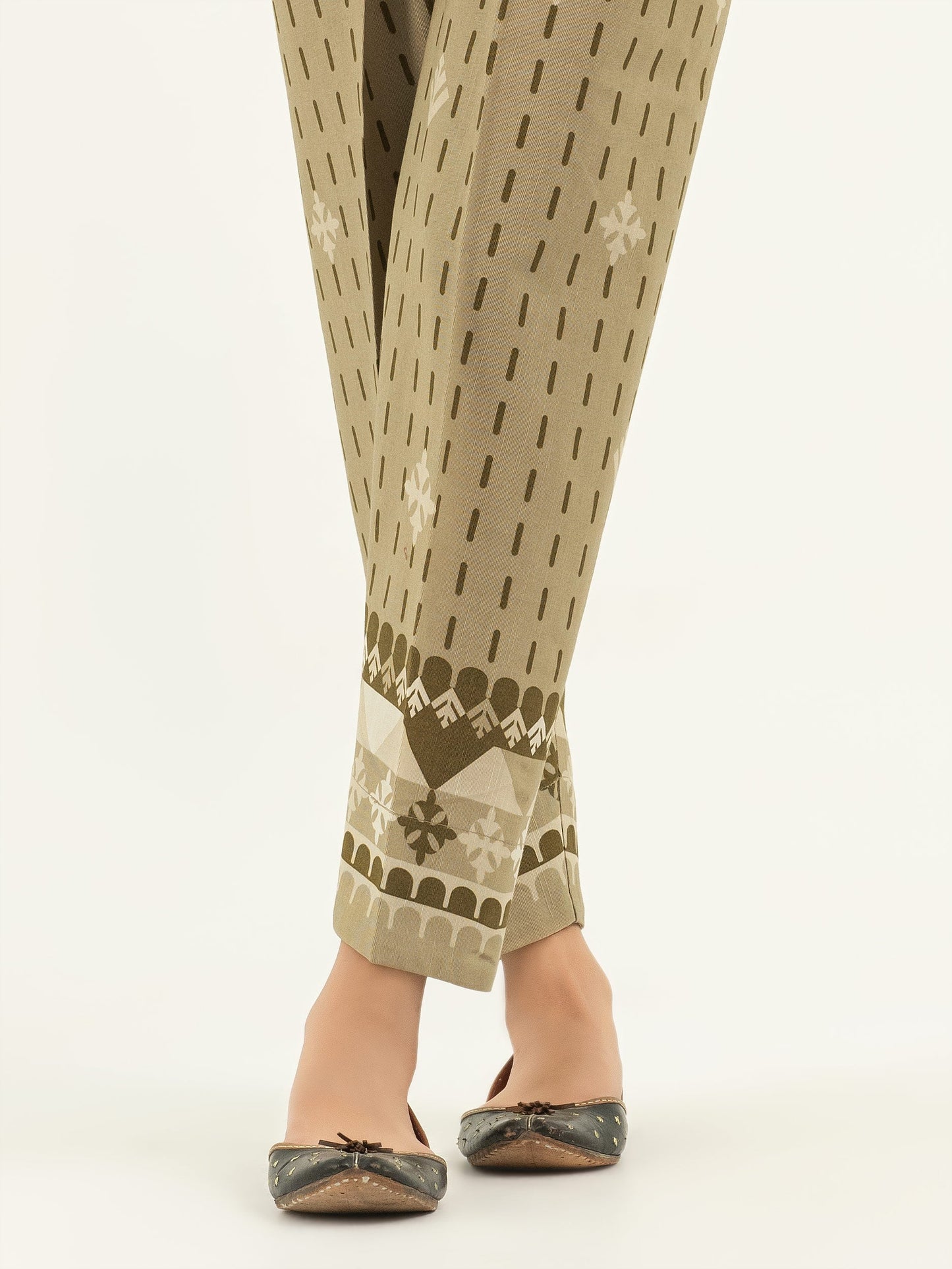 Printed Khaddar Trousers(Pret)
