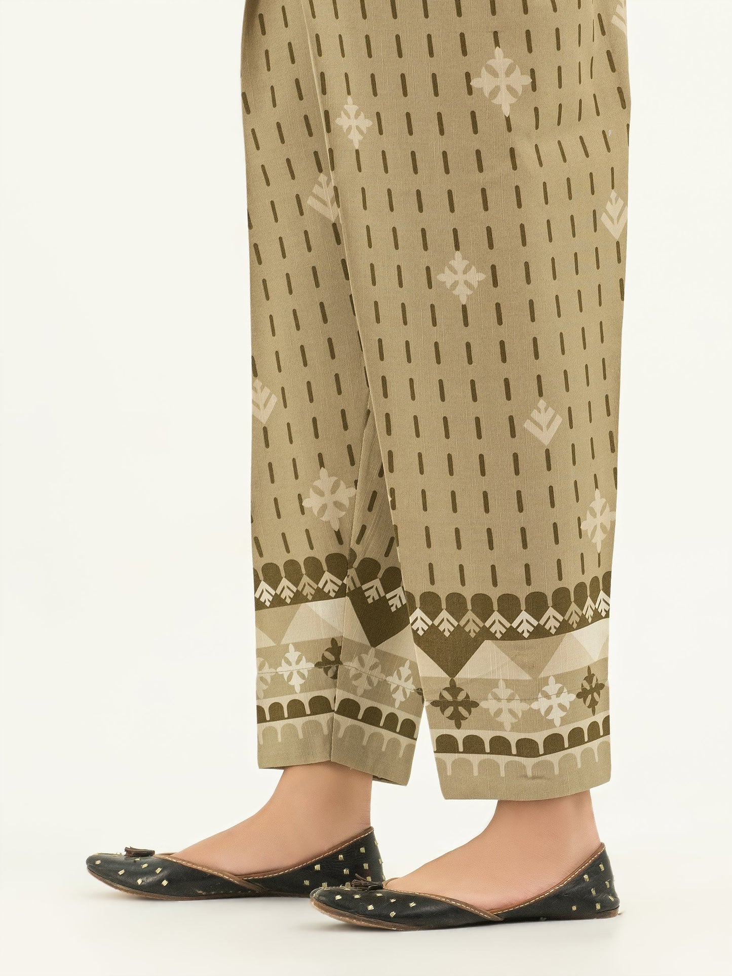 Printed Khaddar Trousers(Pret)