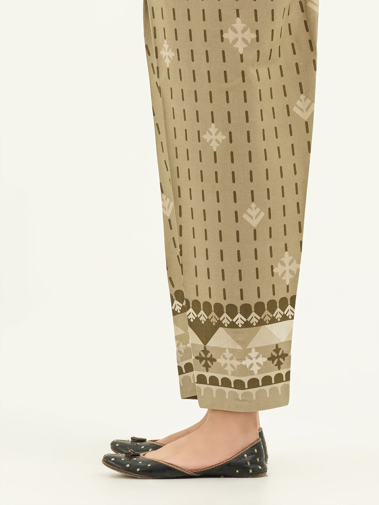 Printed Khaddar Trousers(Pret)