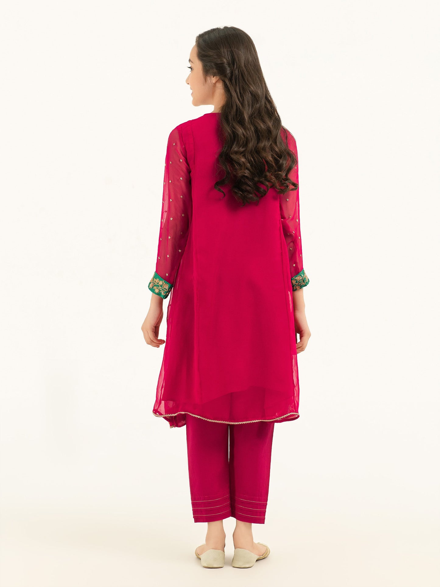 2 Piece Chiffon Suit-Embroidered (Pret)
