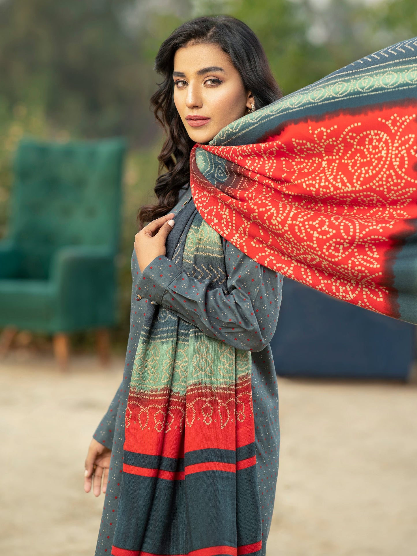 3 Piece Khaddar Suit-Printed (Unstitched)