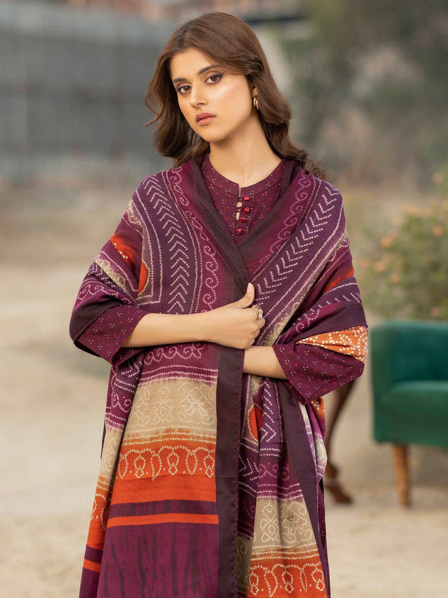 3 Piece Khaddar Suit-Printed (Unstitched)