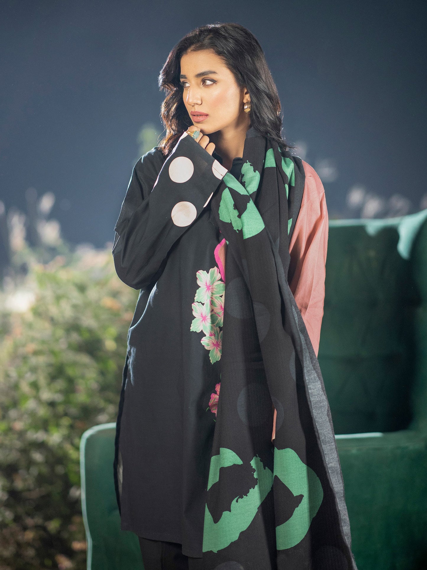 3 Piece Khaddar Suit-Printed (Unstitched)