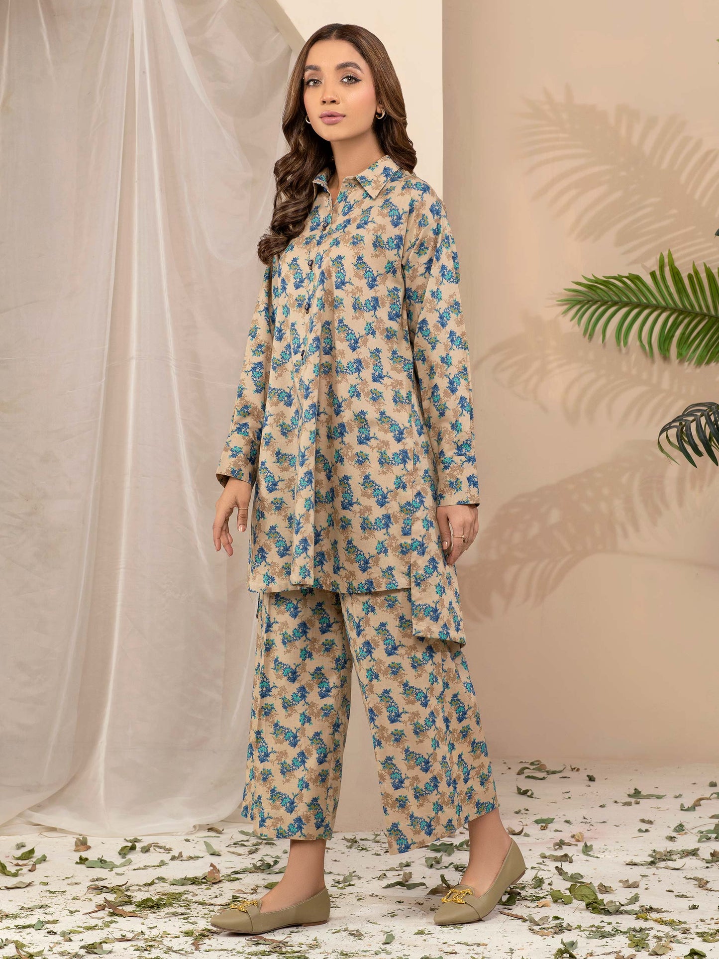 Khaddar Shirt -Printed (Unstitched)