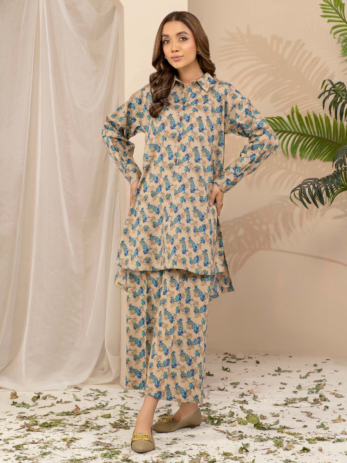 Khaddar Shirt -Printed (Unstitched)