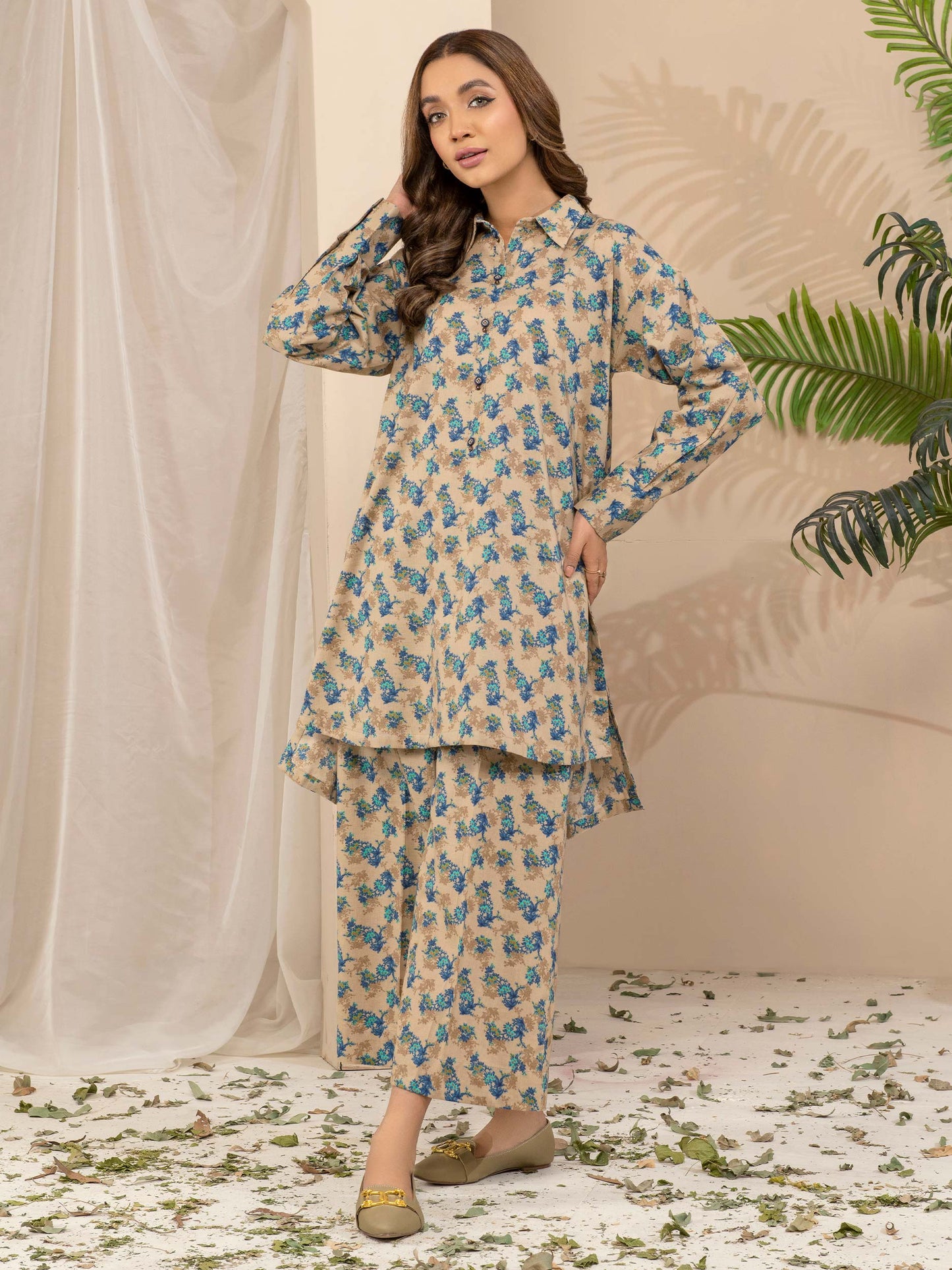 Khaddar Shirt -Printed (Unstitched)